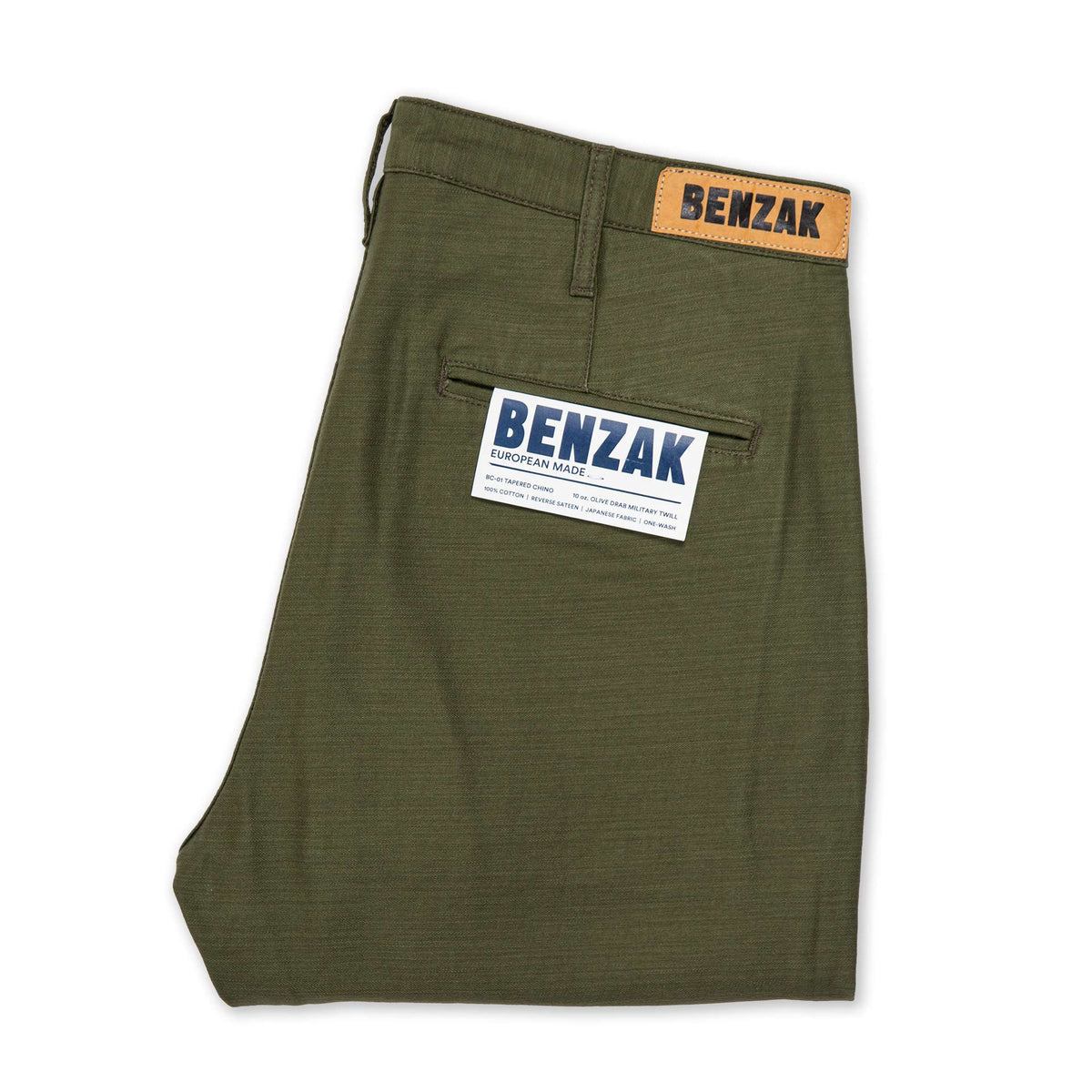 BC-01 TAPERED CHINO 10 oz. olive drab military twill