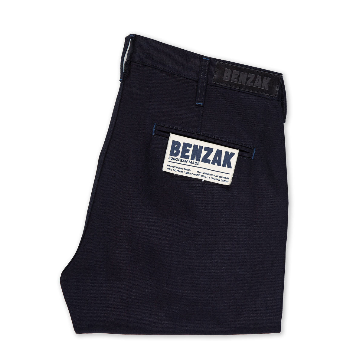 BC-03 STRAIGHT CHINO 12 oz. midnight blue selvedge | BENZAK
