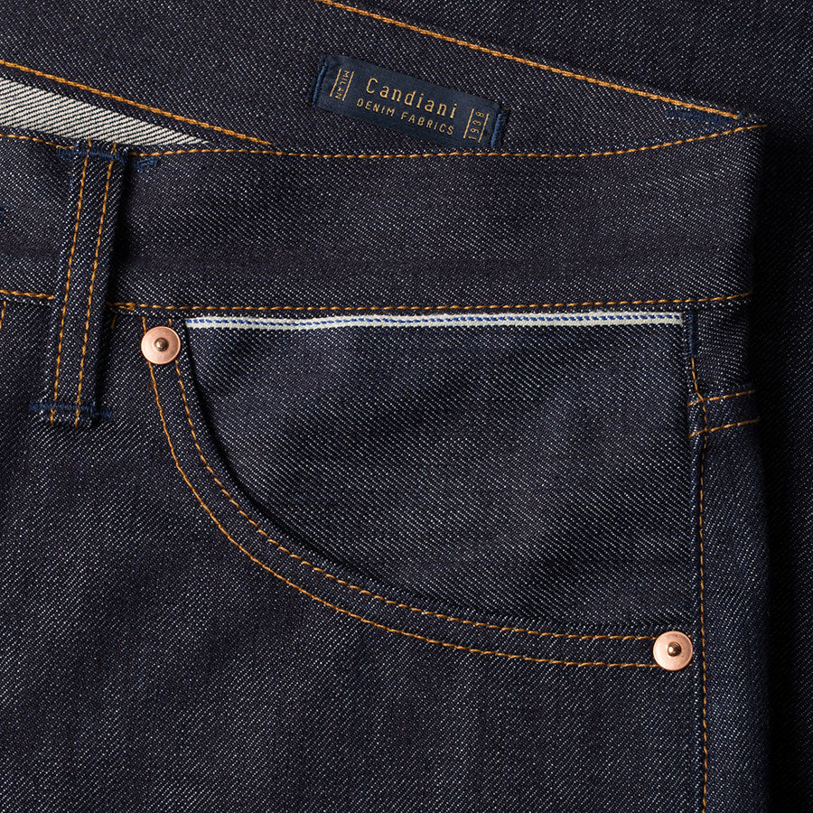 men's straight fit italian selvedge denim jeans | indigo | benzak | B-02 STRAIGHT special #2 15 oz. vintage indigo selvedge | candiani | hidden 6th pocket | hidden sixth pocket