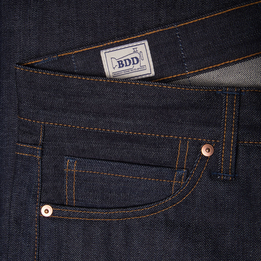 men's relaxed fit italian selvedge denim jeans | indigo | benzak | B-04 RELAXED special #2 15 oz. vintage indigo selvedge | candiani | coin pocket