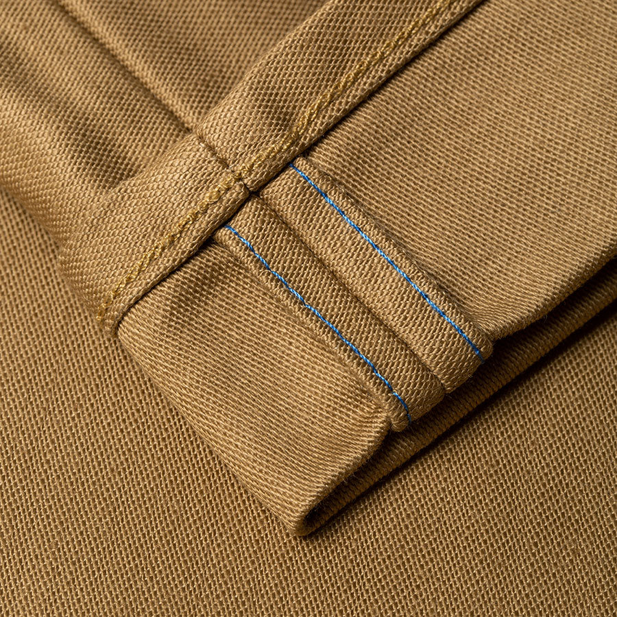 men's tapered fit chino | sateen | BC-01 TAPERED CHINO 10 oz. golden brown military twill | benzak | sanforized