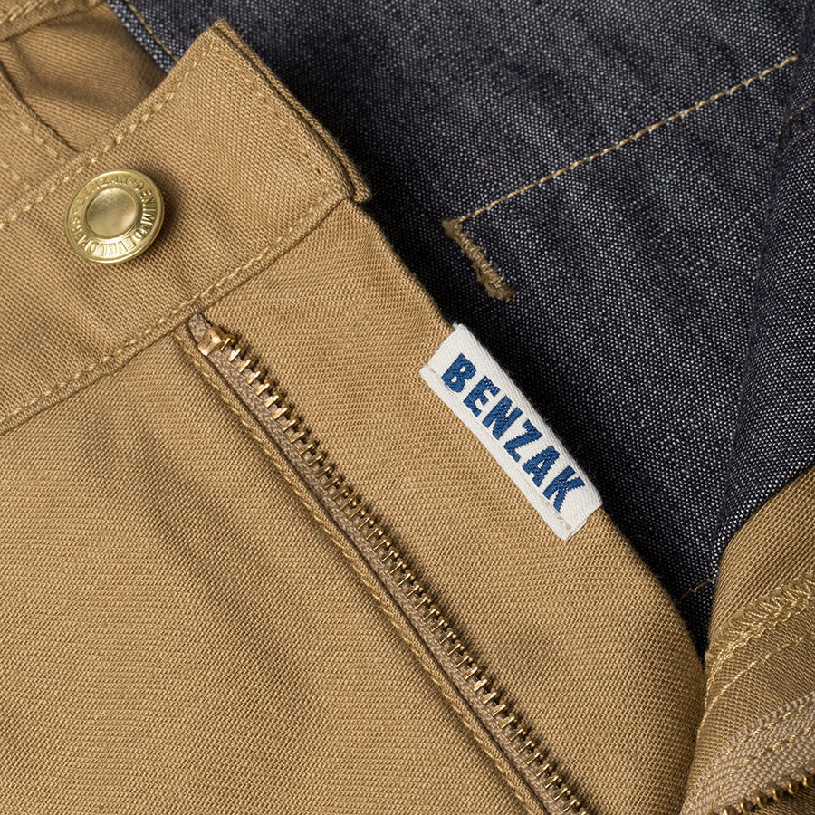 men's tapered fit chino | sateen | BC-01 TAPERED CHINO 10 oz. golden brown military twill | benzak | zip fly