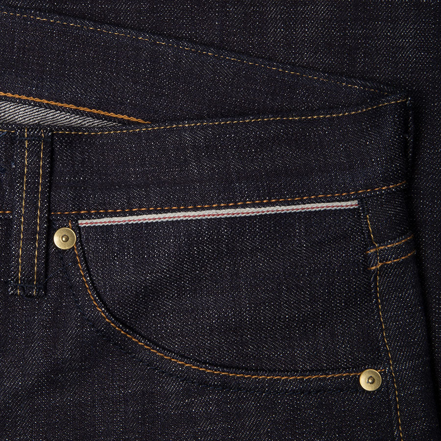 men's slim fit japanese selvedge denim jeans | indigo | made in japan | benzak BDD-006 heavy slub 16 oz. RHT | hidden sixth pocket | hidden 6th pocket |