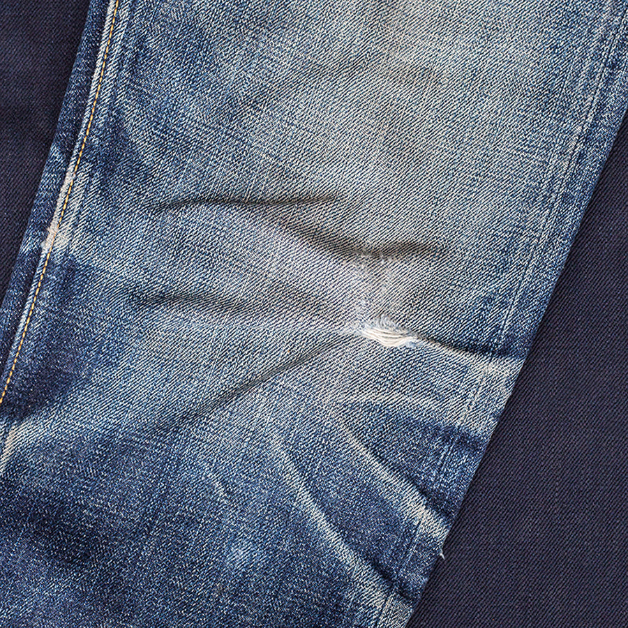 men's tapered fit japanese selvedge denim jeans | indigo | made in japan | benzak BDD-711 heavy slub 16 oz. RHT | fades