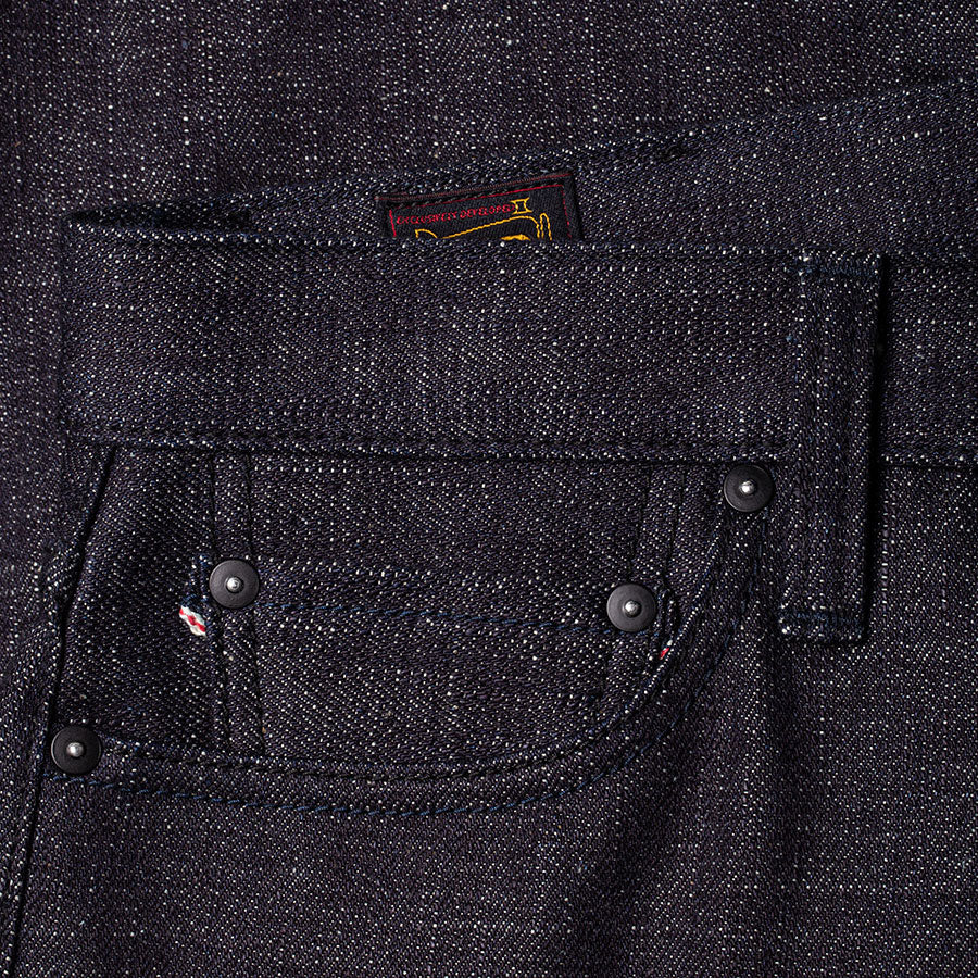 men's tapered fit japanese selvedge denim jeans | slubby | made in japan | benzak BDD-711 super slub 18 oz. RHT | coin pocket