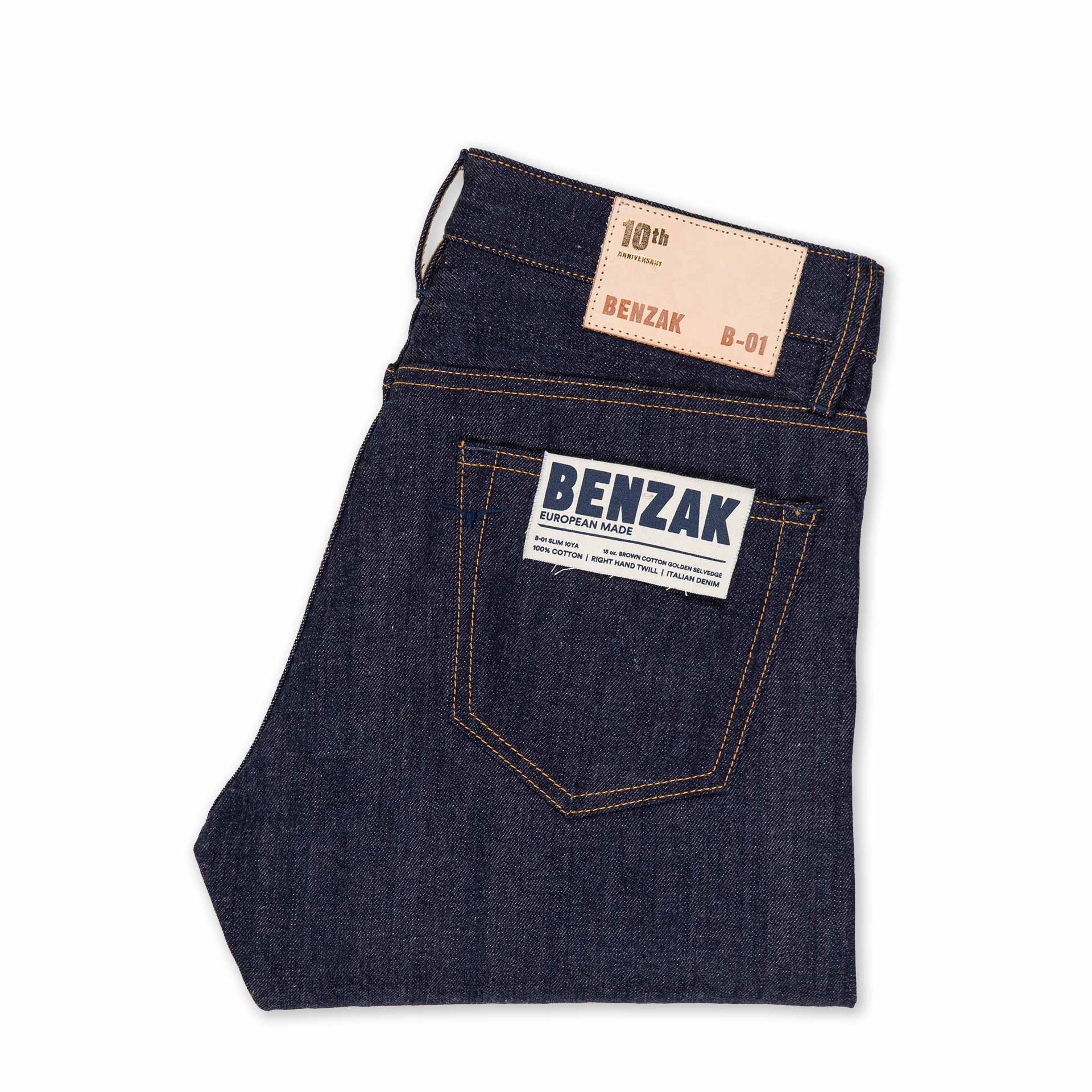 men's high waist tapered fit japanese selvedge denim jeans | indigo | made in japan | benzak BDD-516 heavy slub 16 oz. RHT | pocket flasher