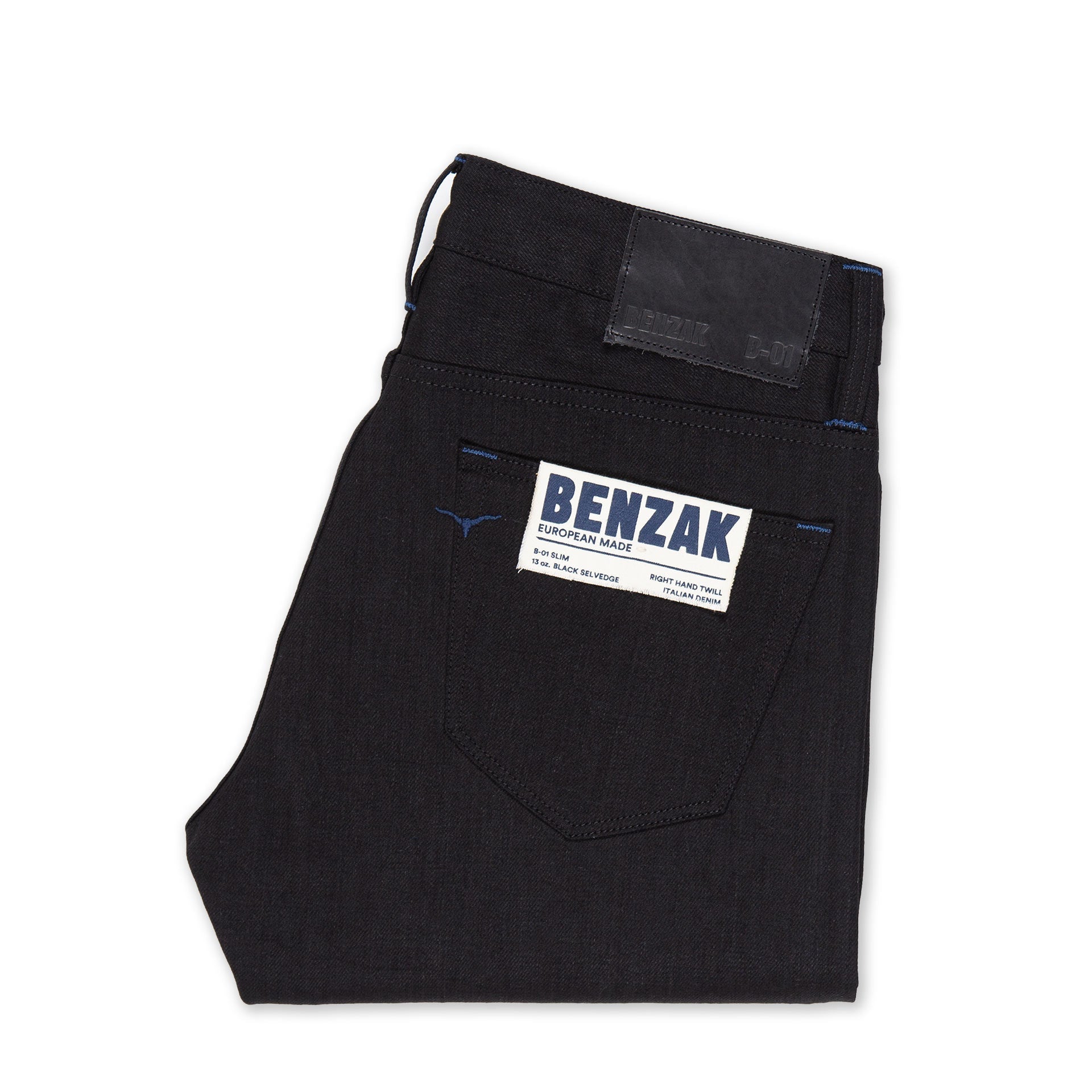 men's high waist tapered fit japanese selvedge denim jeans | indigo | made in japan | benzak BDD-516 heavy slub 16 oz. RHT | pocket flasher