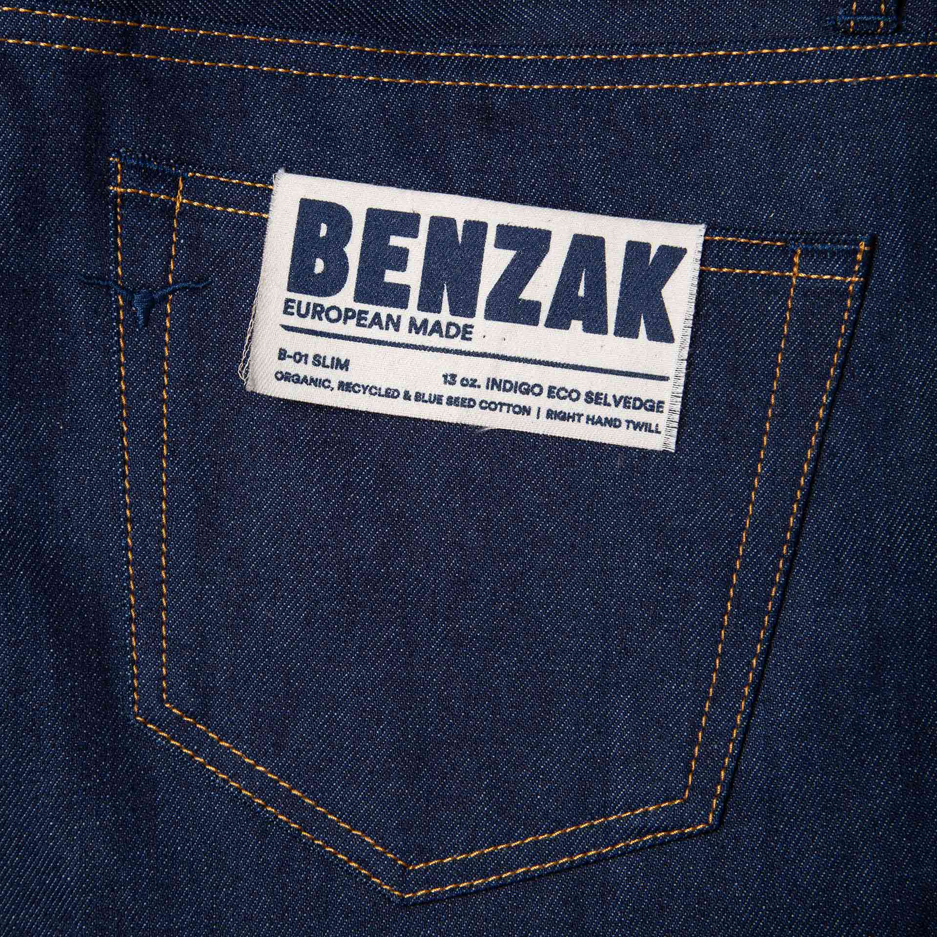 selvedge B-01 13 SLIM indigo eco – Denim Benzak oz. | BENZAK Developers
