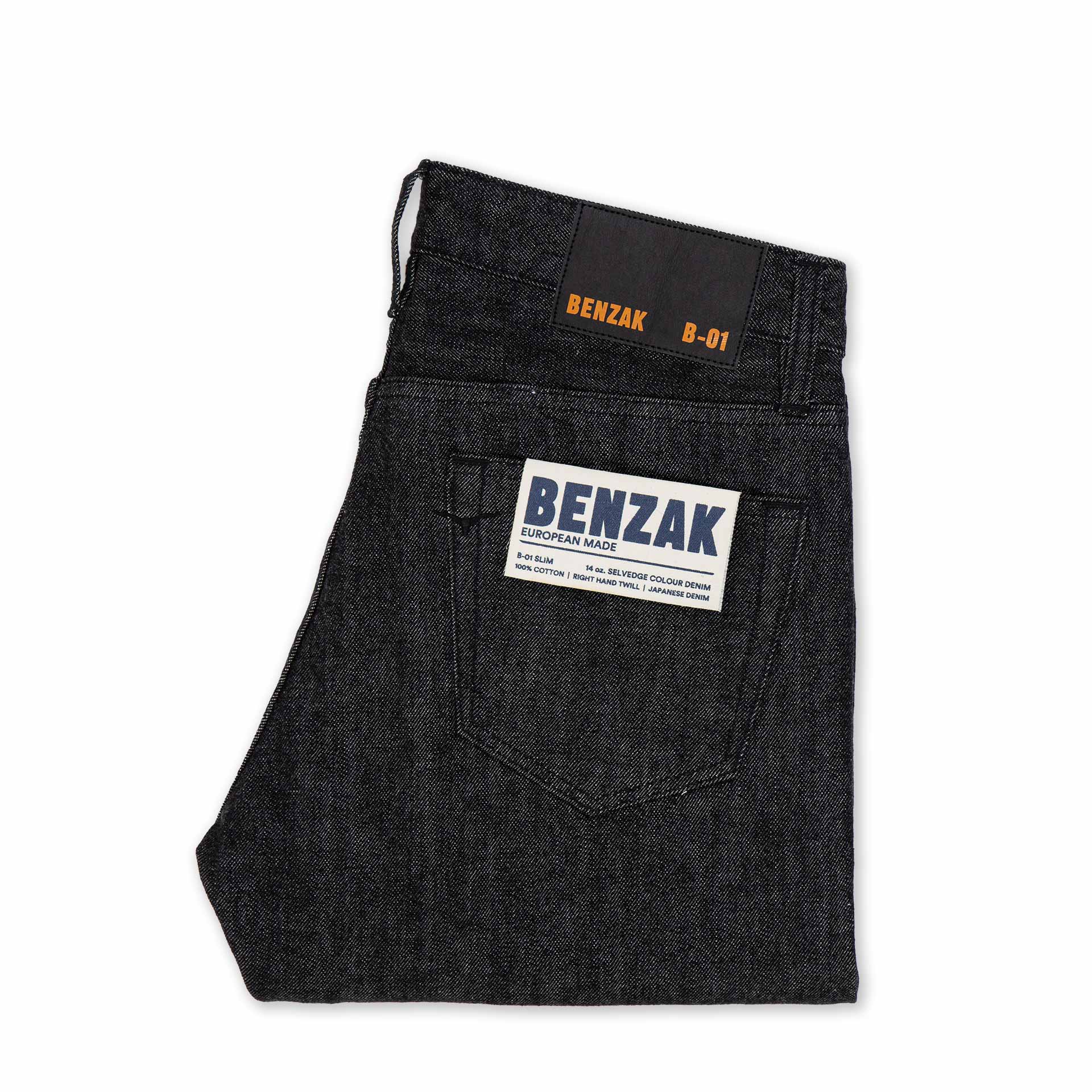 men's slim fit japanese selvedge denim jeans | indigo | benzak B-01 SLIM 15.5 oz. Kojima selvedge | Collect Mills | pocket flasher