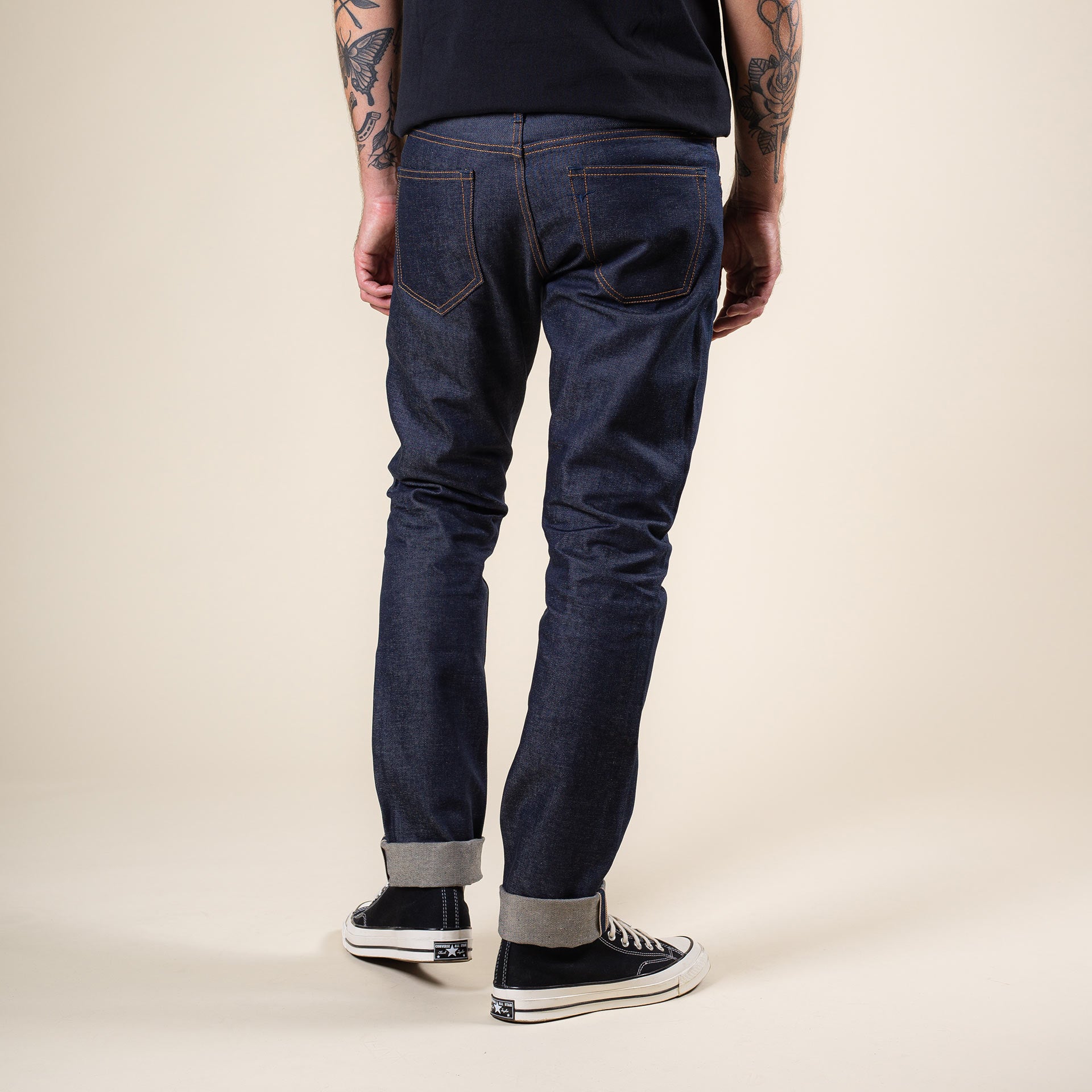 B-01 SLIM TAPERED 14 oz. aged indigo selvedge | BENZAK – Benzak