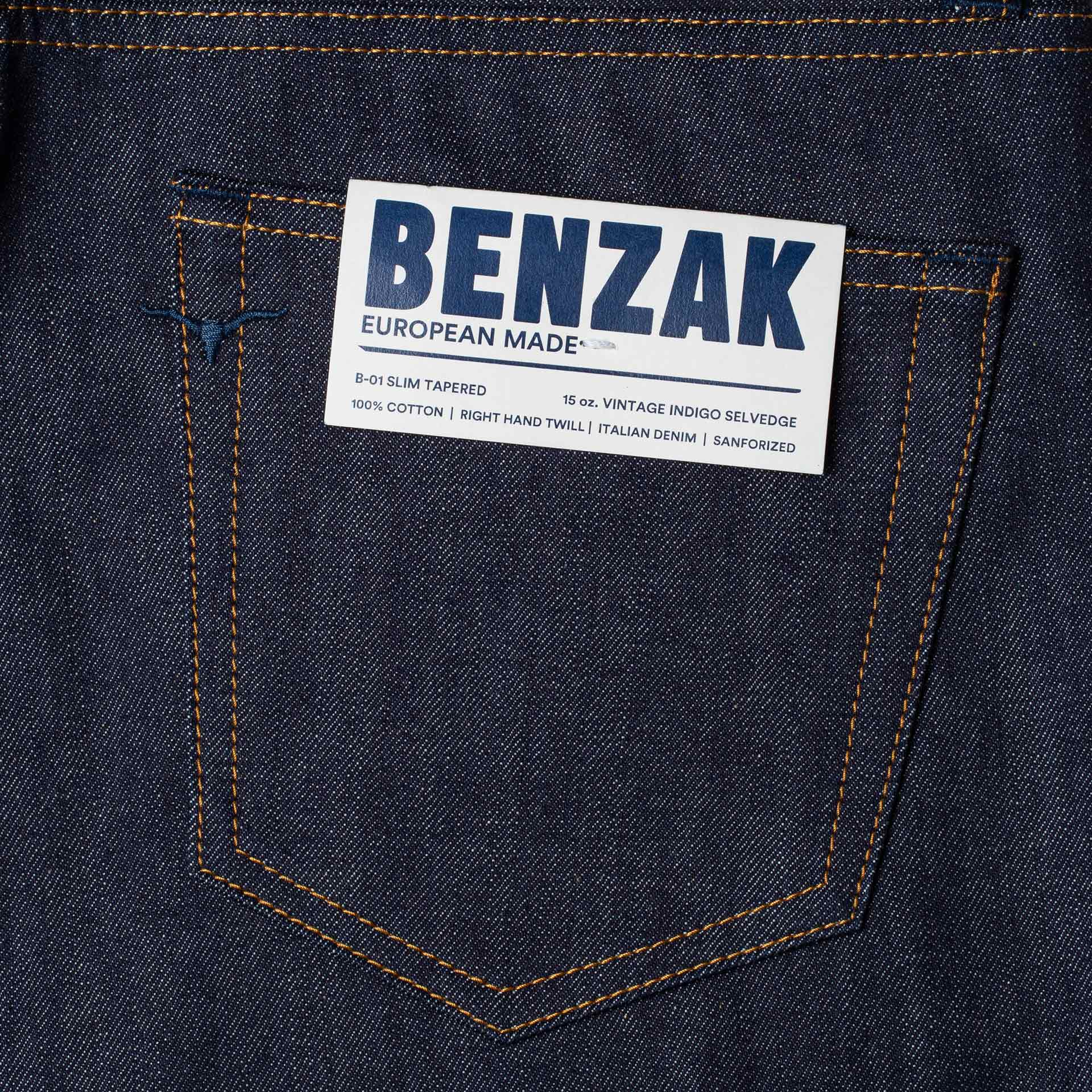 B-01 SLIM special #2 15 oz. vintage indigo selvedge | BENZAK