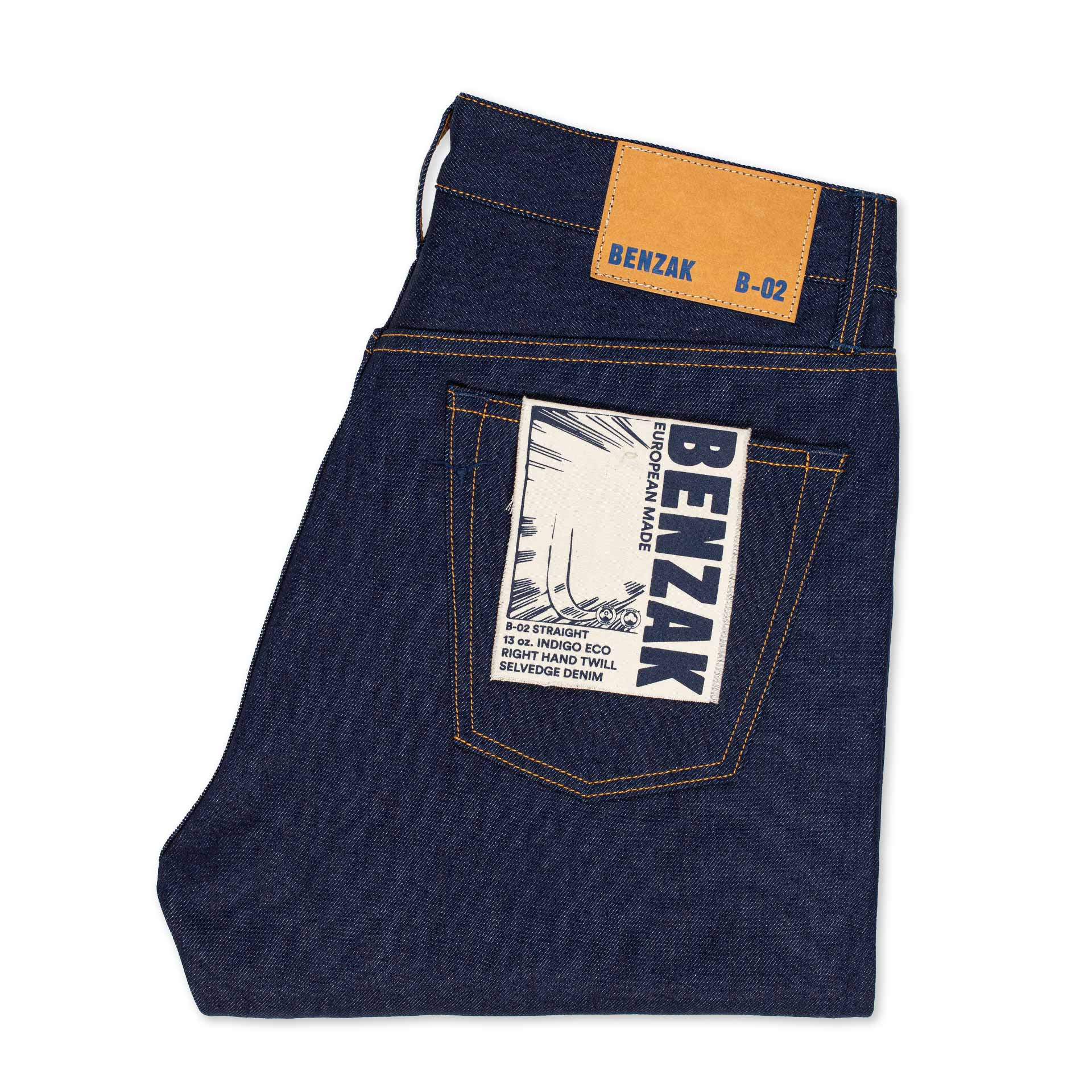 men's slim fit japanese selvedge denim jeans | indigo | benzak B-01 SLIM 15.5 oz. Kojima selvedge | Collect Mills | pocket flasher