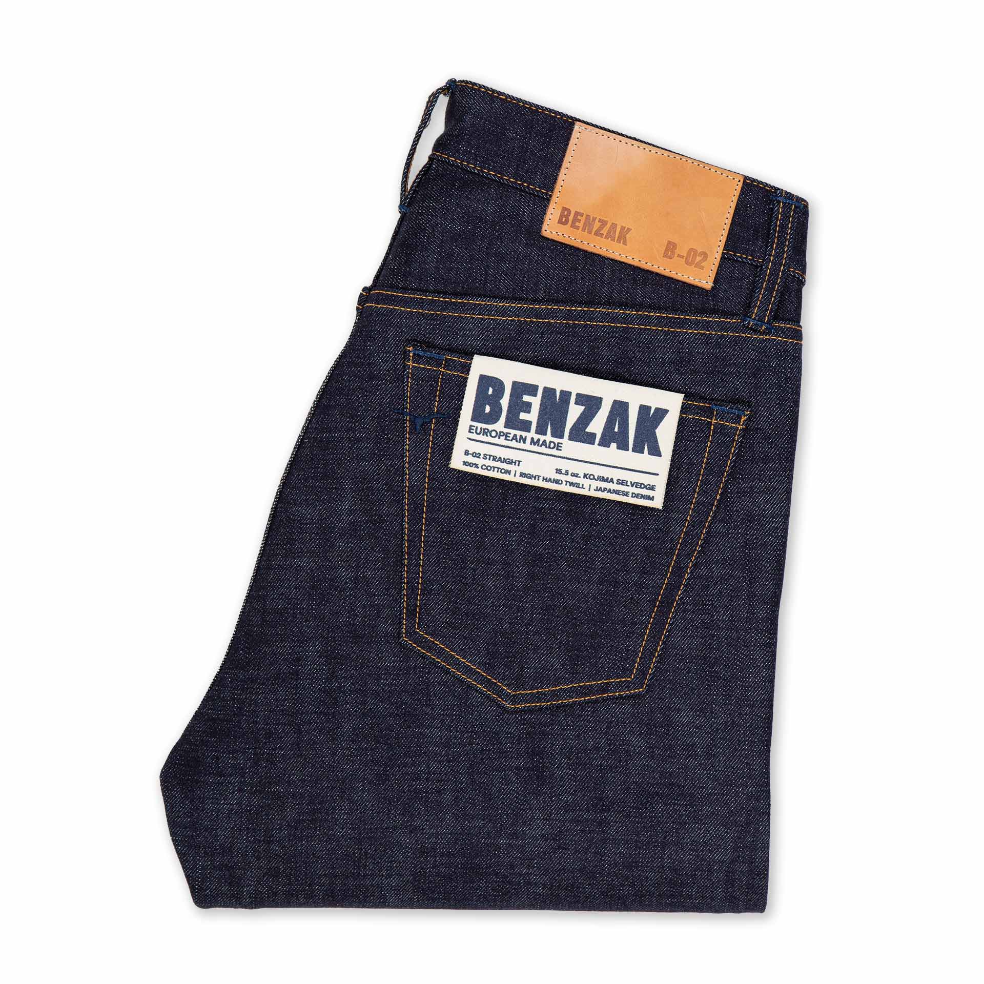 men's straight fit japanese selvedge denim jeans | indigo | made in japan | benzak BDD-707 special #1 low tension 14 oz. RHT | pocket flasher