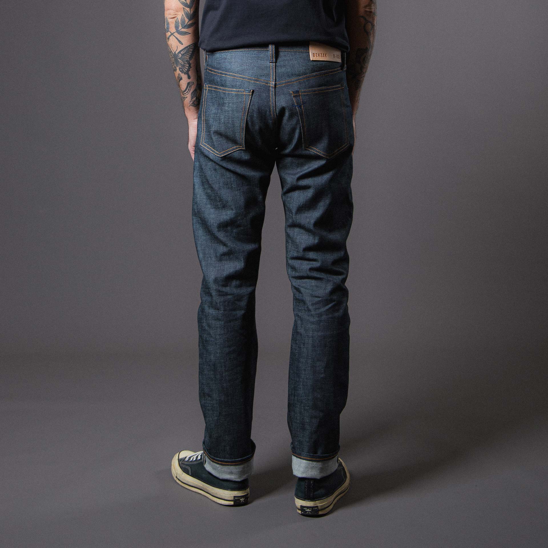 B-02 REGULAR STRAIGHT 14 oz. green cast selvedge | BENZAK – Benzak
