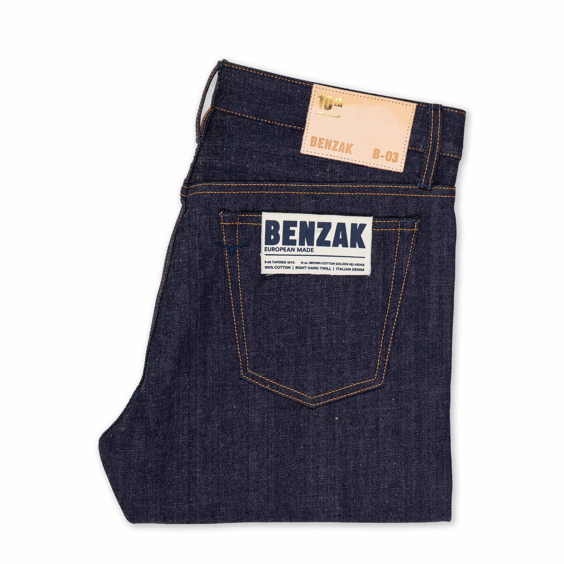 men's slim fit japanese selvedge denim jeans | indigo | made in japan | benzak BDD-006 heavy slub 16 oz. RHT | pocket flasher