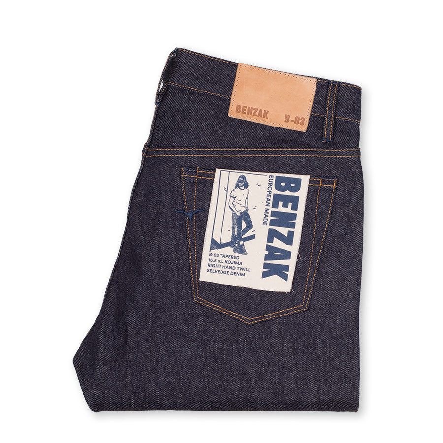 men's straight fit japanese selvedge denim jeans | indigo | made in japan | benzak BDD-707 special #1 low tension 14 oz. RHT | pocket flasher