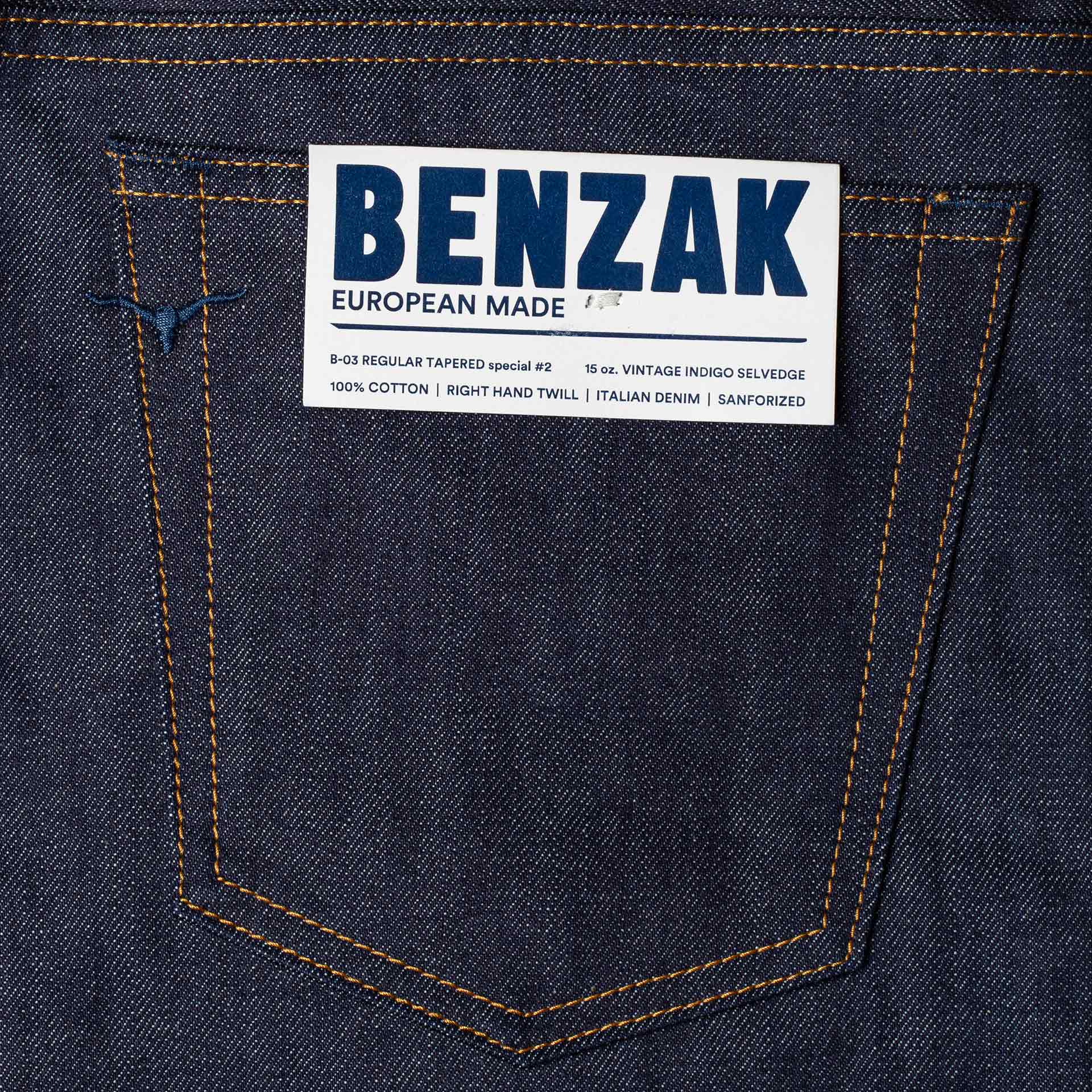 B-03 REGULAR TAPERED special #2 15 oz. vintage indigo selvedge