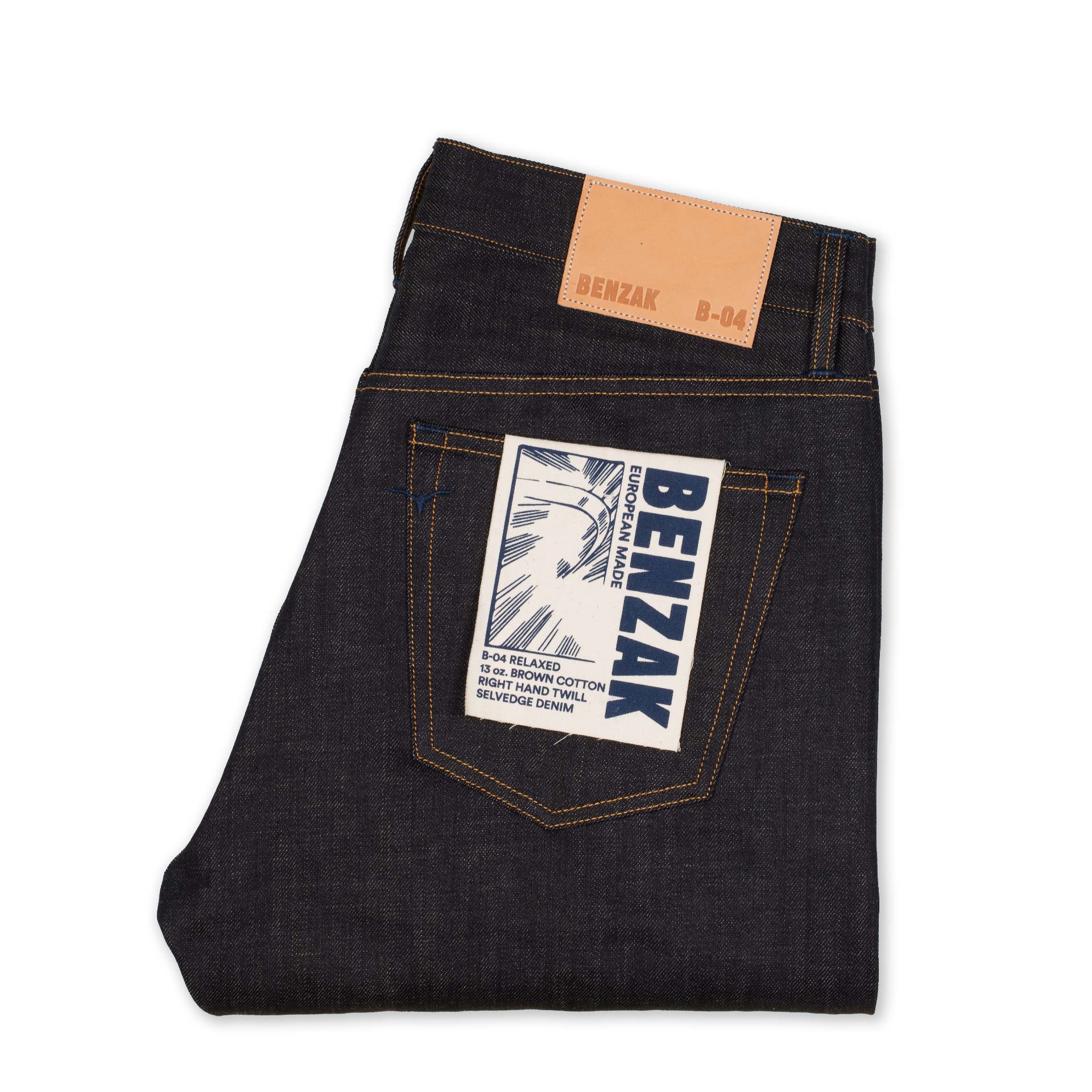 men's straight fit italian selvedge denim jeans | indigo | benzak | B-02 STRAIGHT special #2 15 oz. vintage indigo selvedge | candiani | pocket flasher