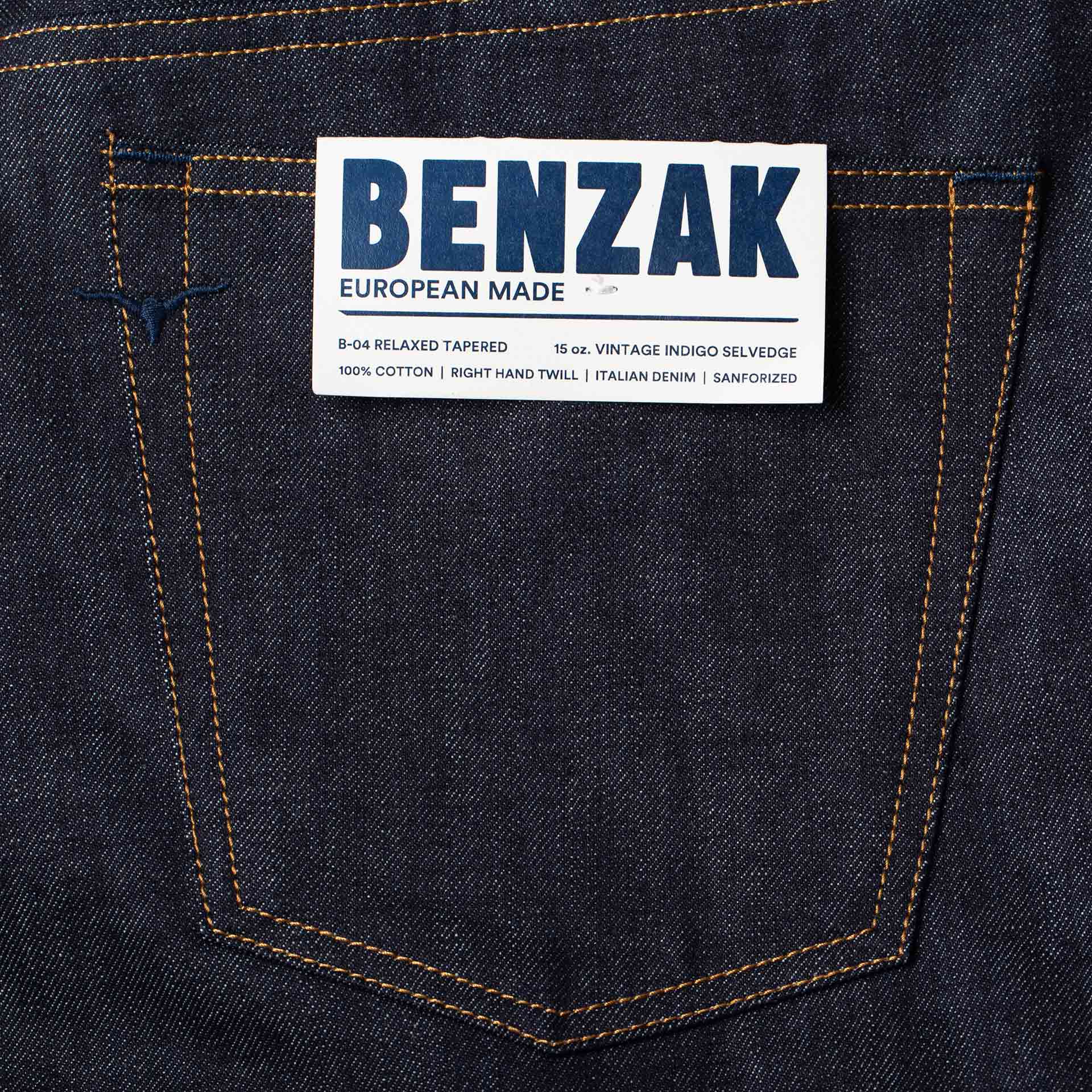 B-04 RELAXED TAPERED special #2 15 oz. vintage indigo