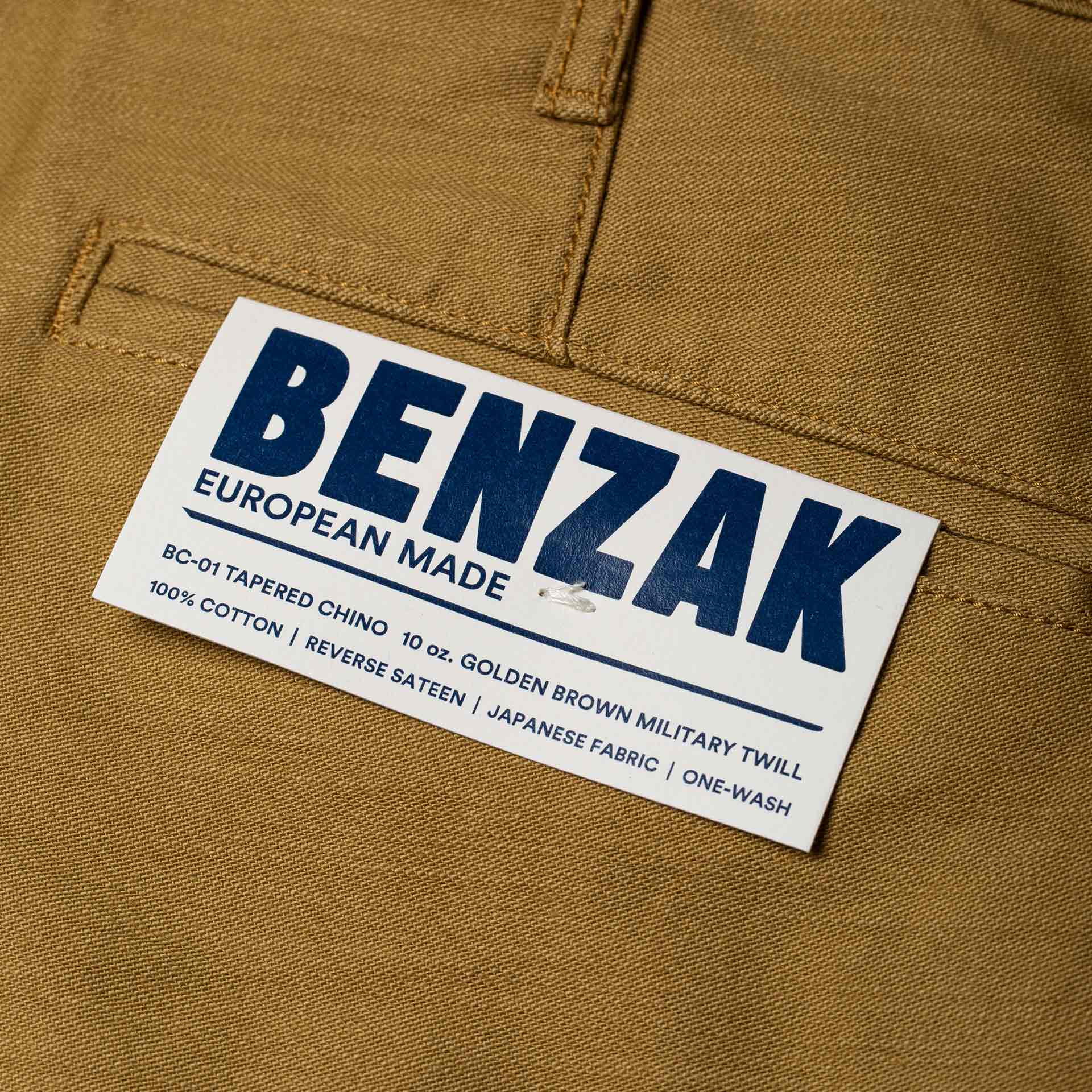 BC-01 TAPERED CHINO 10 oz. golden brown military twill