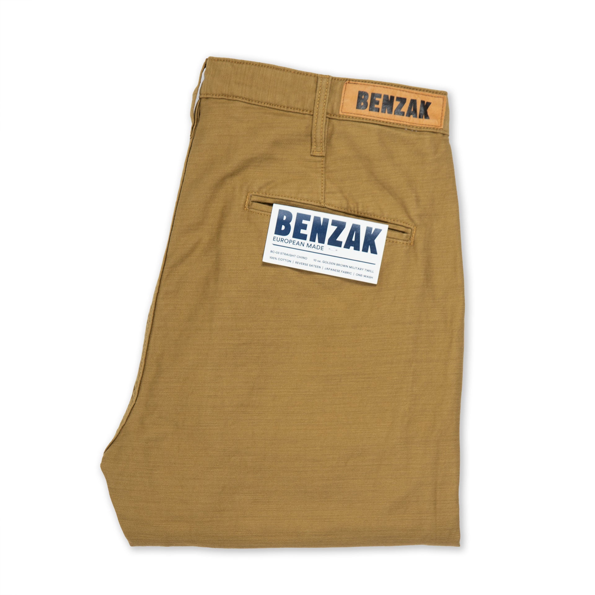 BC-03 STRAIGHT CHINO 10 oz. golden brown military twill