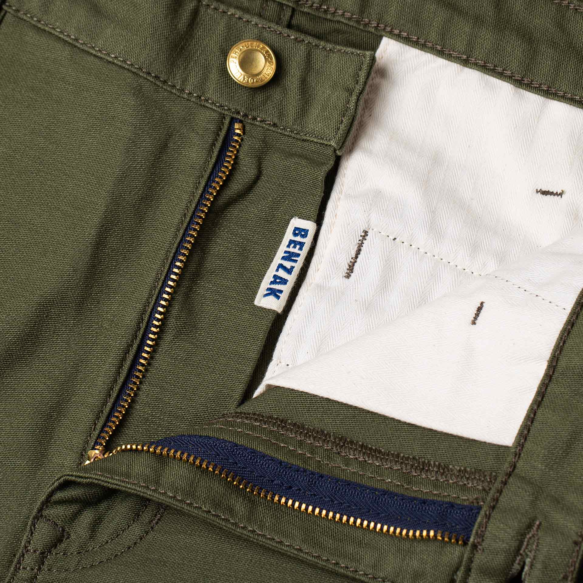 BC-03 STRAIGHT CHINO 10 oz. olive drab military twill | BENZAK