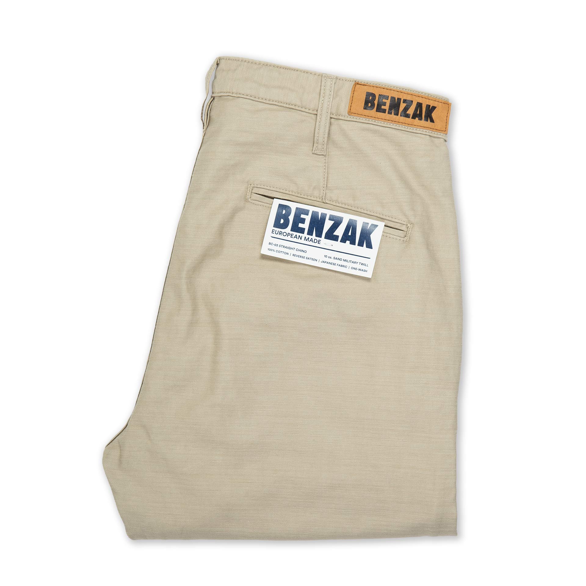 BC-03 STRAIGHT CHINO 10 oz. sand military twill