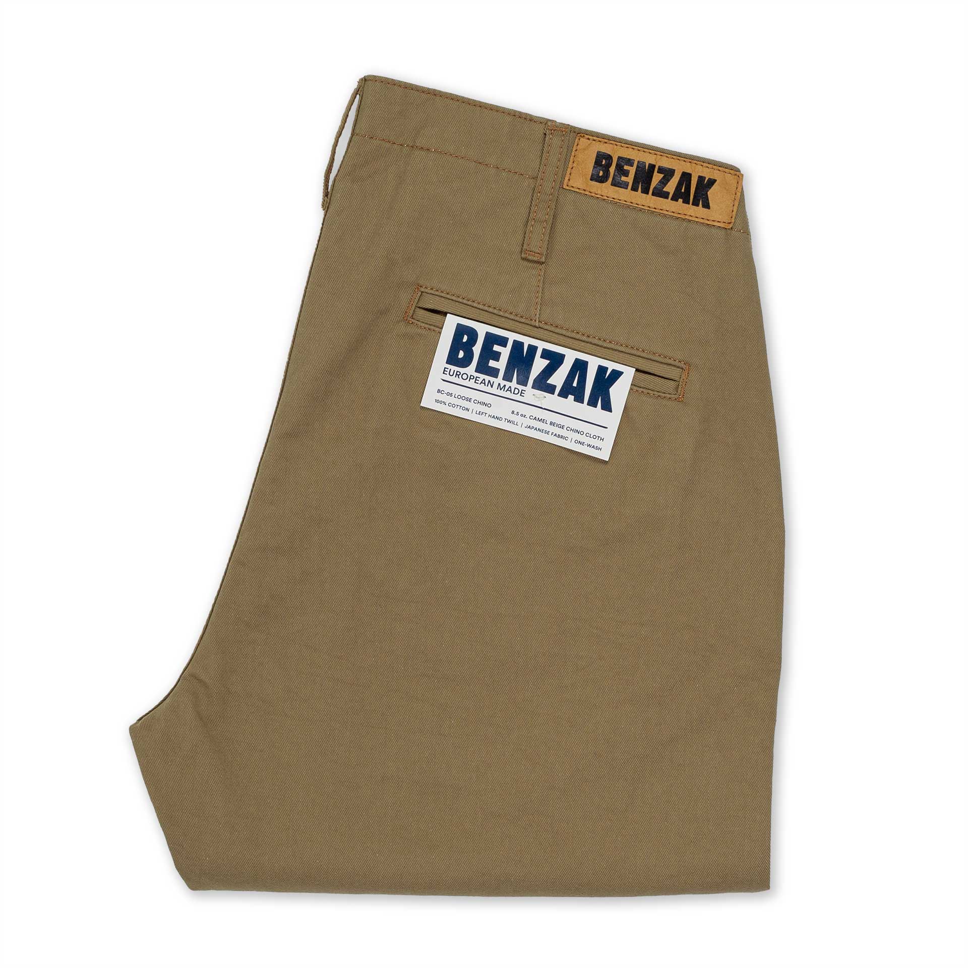 BC-05 LOOSE CHINO 8.5 oz. camel beige chino cloth | BENZAK