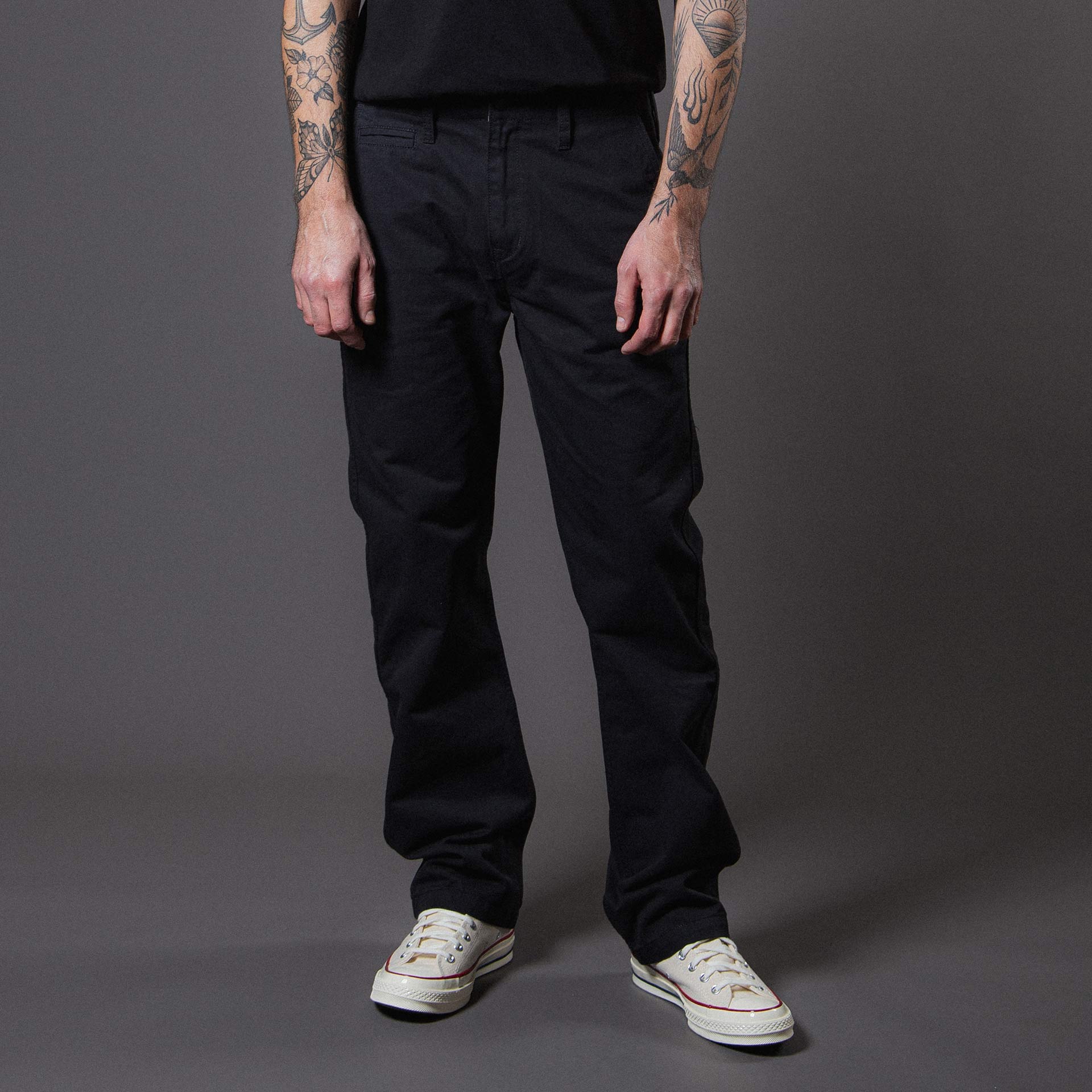 BC-05 LOOSE CHINO 8.5 oz. dark navy chino cloth | BENZAK – Benzak