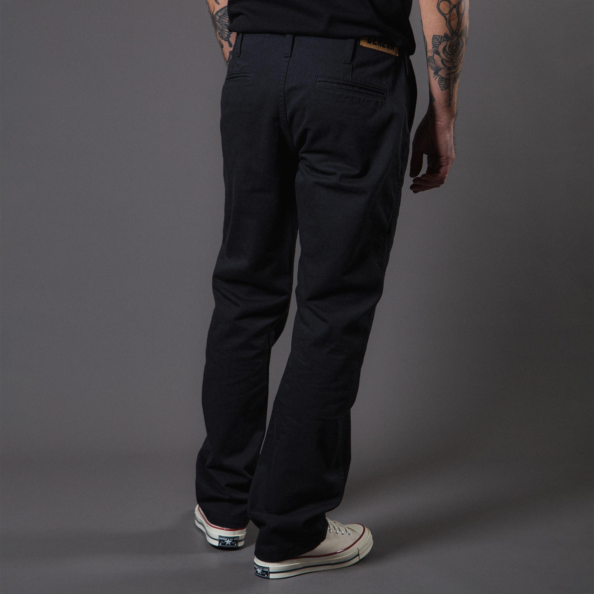 BC-05 LOOSE CHINO 8.5 oz. dark navy chino cloth | BENZAK – Benzak
