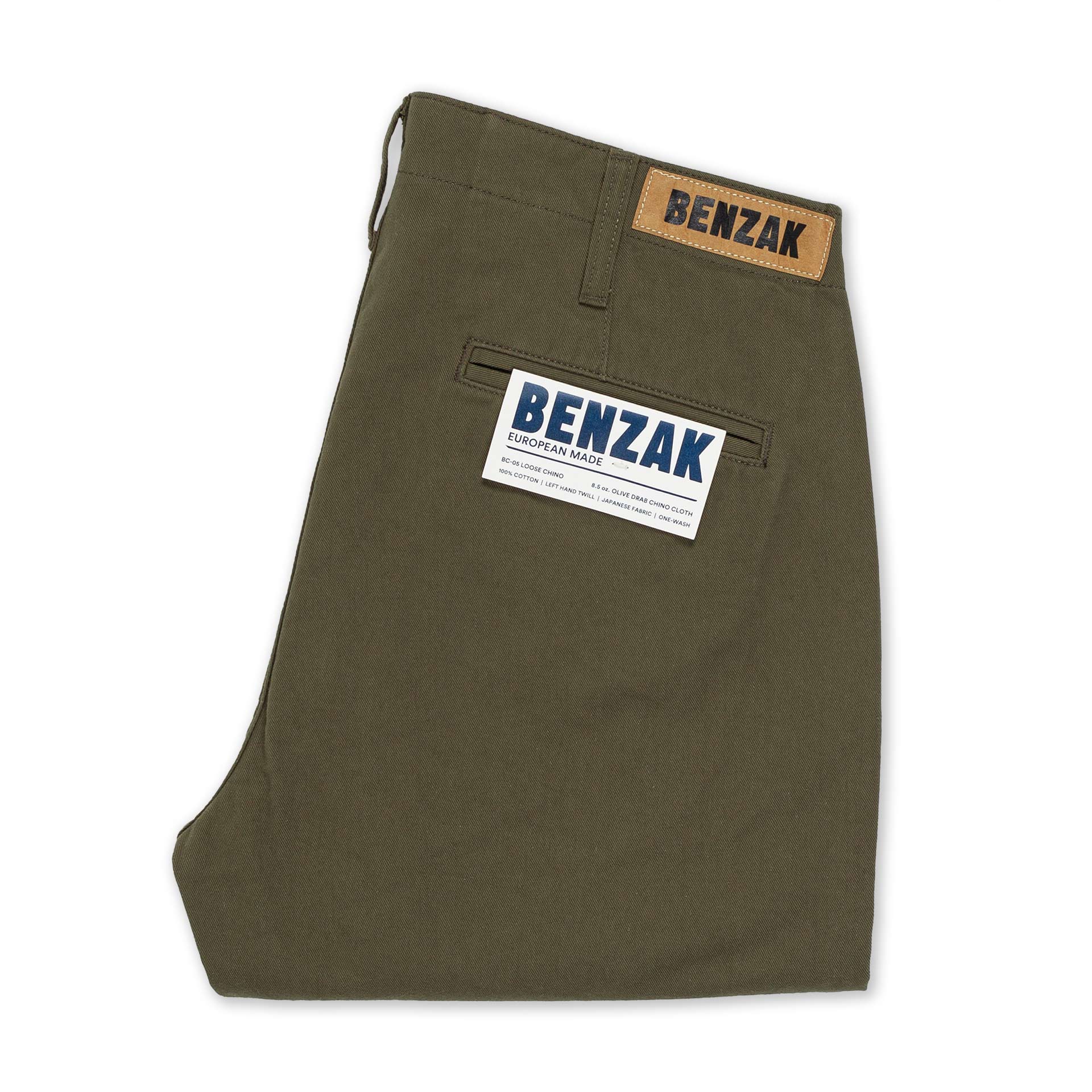 BC-05 LOOSE CHINO 8.5 oz. olive drab chino cloth | BENZAK – Benzak