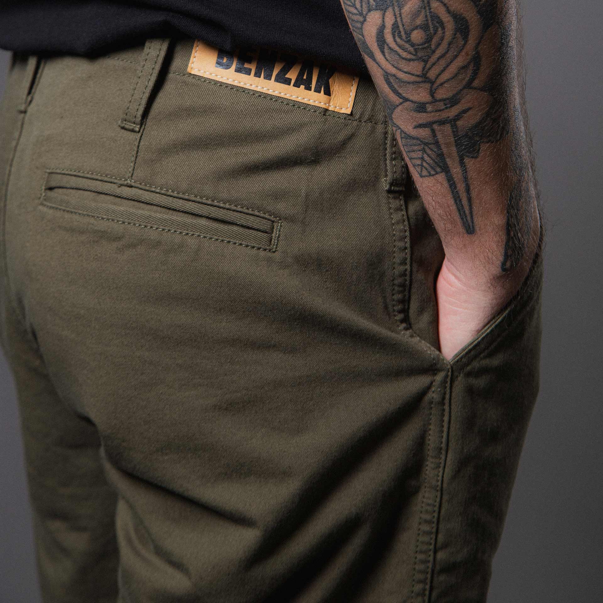 BC-05 LOOSE CHINO 8.5 oz. olive drab chino cloth | BENZAK – Benzak
