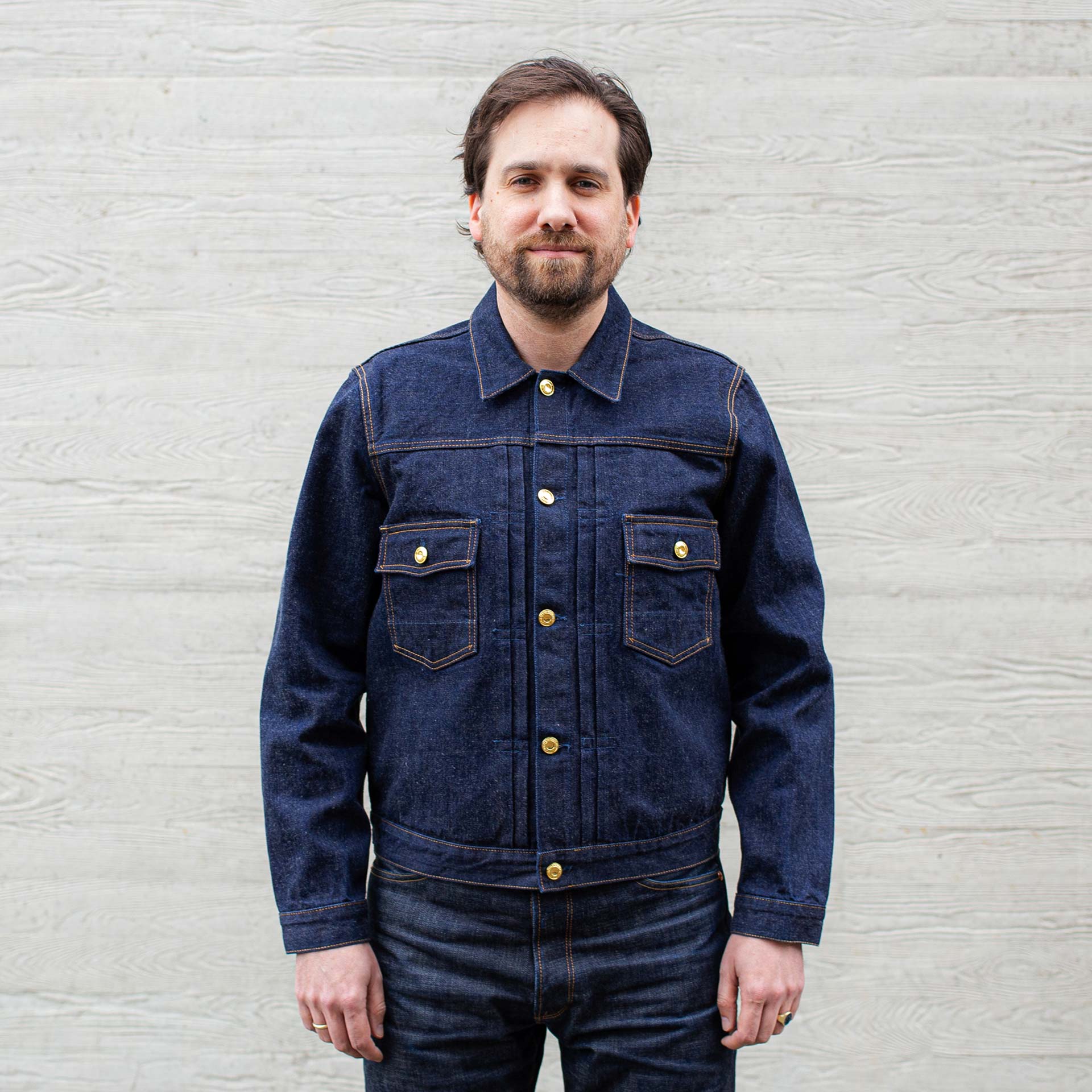 BDJ-T2 TYPE II JACKET 10YA 15 oz. brown cotton golden selvedge | BENZAK ...