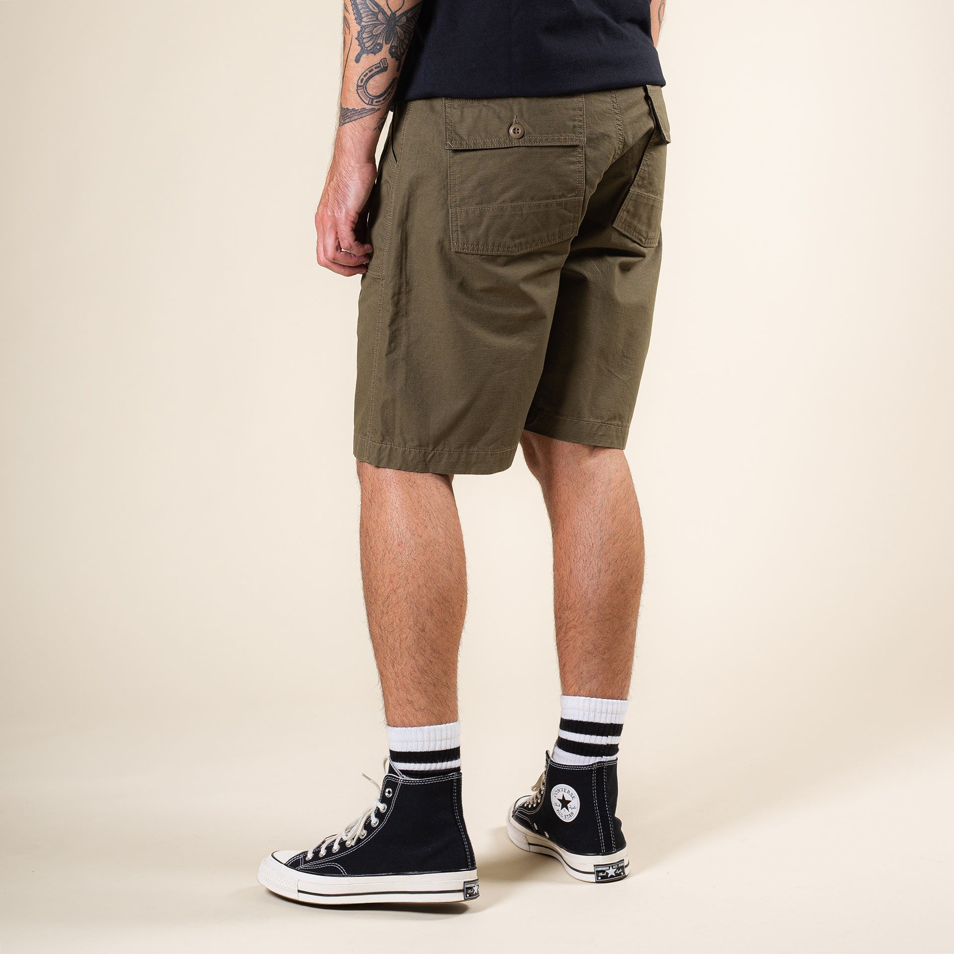 BC-01 TAPERED CHINO 8 oz. olive drab ripstop | BENZAK – Benzak