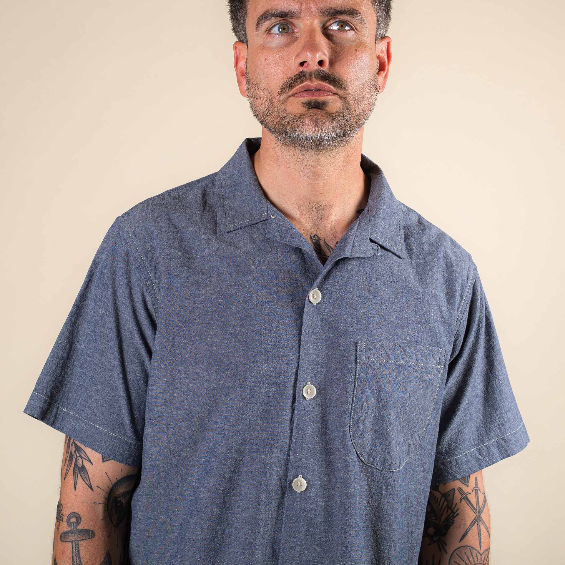 BSS-01 HOLIDAY SHIRT 4 oz. natural fibre chambray | BENZAK