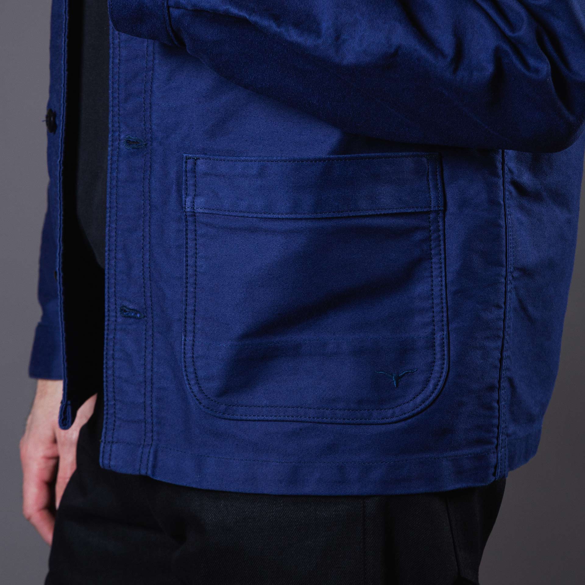 BWJ-03 FRENCH WORKWEAR JACKET 11 oz. worker blue moleskin