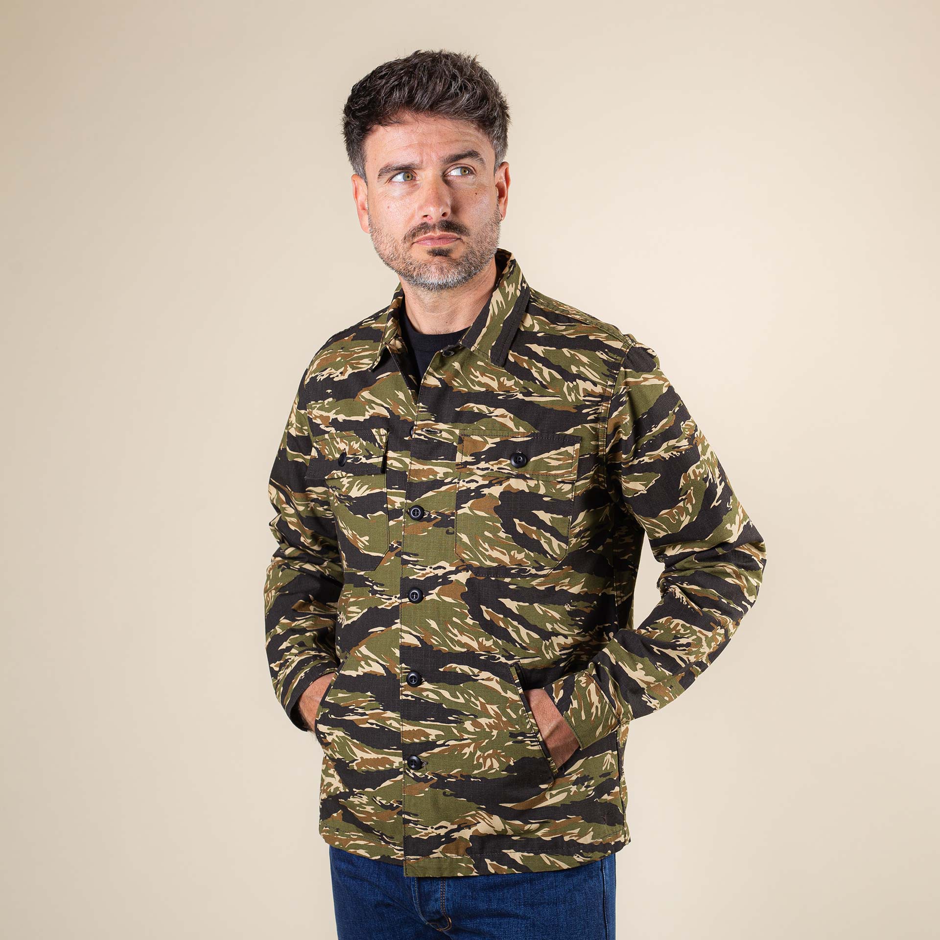 その他 motto_kuma TIGER CAMO SM Wholesale USA — John Wayne Silver Tiger Camouflage Pants