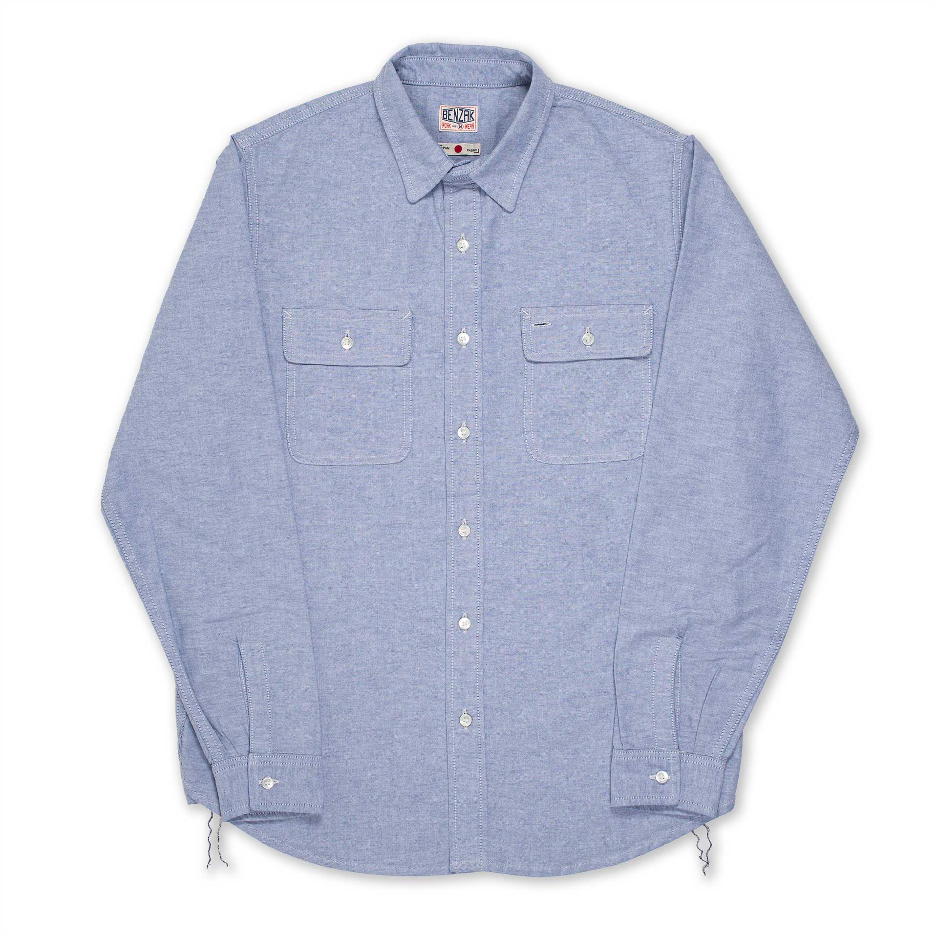BWS-06 WORKER SHIRT 6 oz. navy & white oxford | BENZAK – Benzak