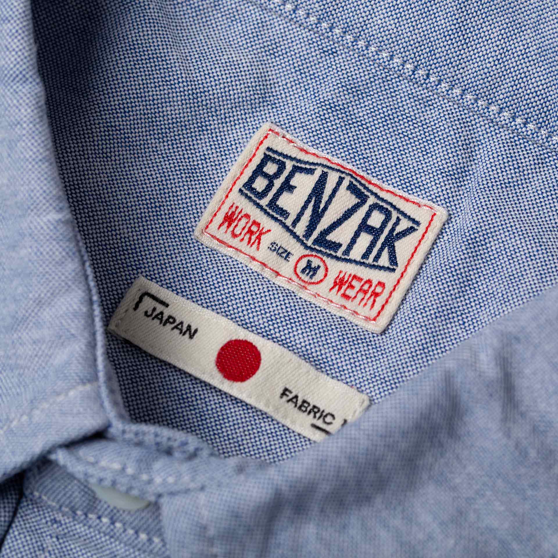 BWS-06 WORKER SHIRT 6 oz. navy & white oxford | BENZAK – Benzak