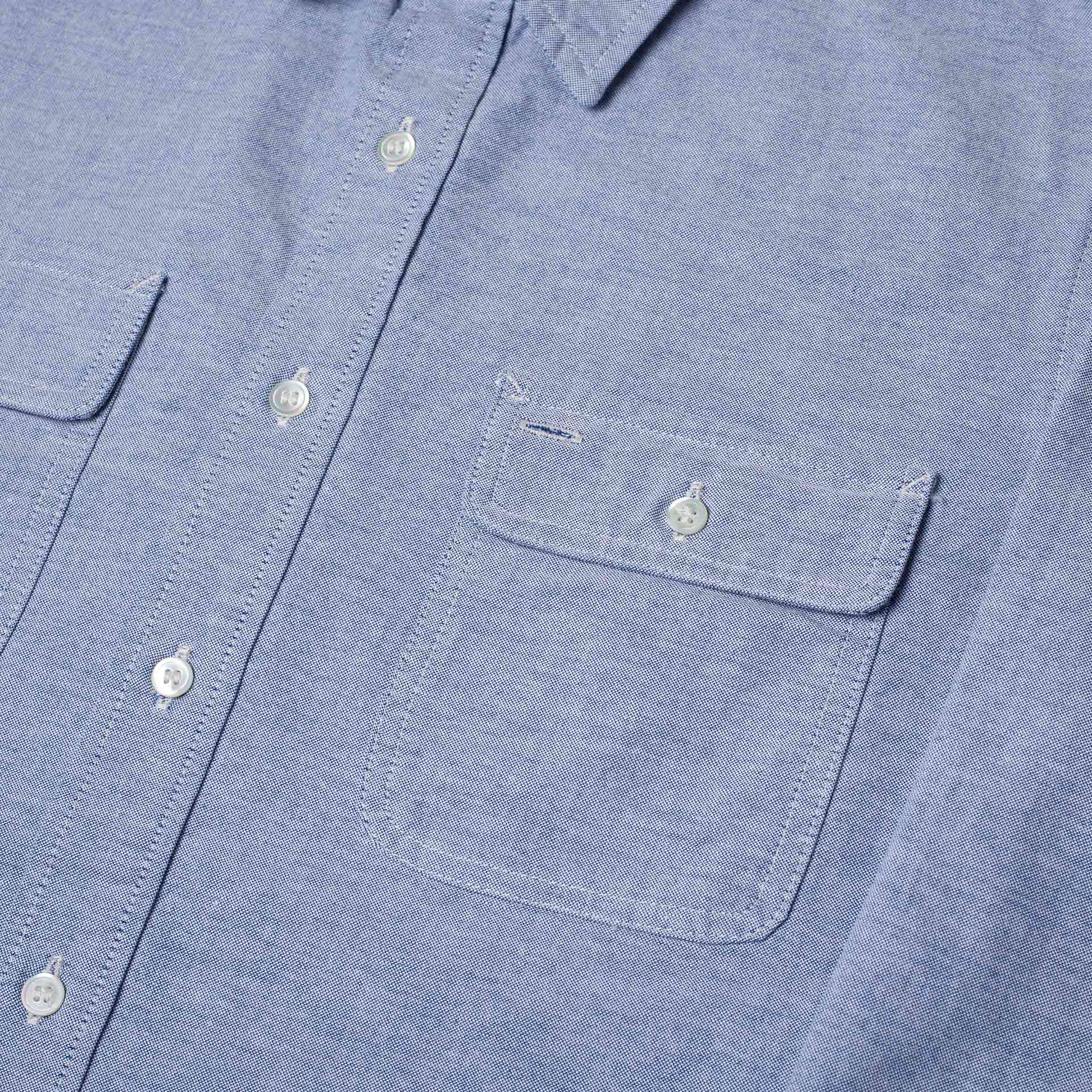 BWS-06 WORKER SHIRT 6 oz. navy & white oxford | BENZAK – Benzak