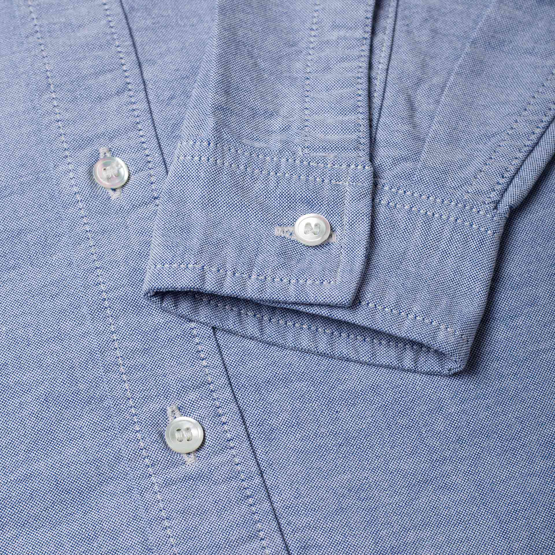 BWS-06 WORKER SHIRT 6 oz. navy & white oxford | BENZAK – Benzak