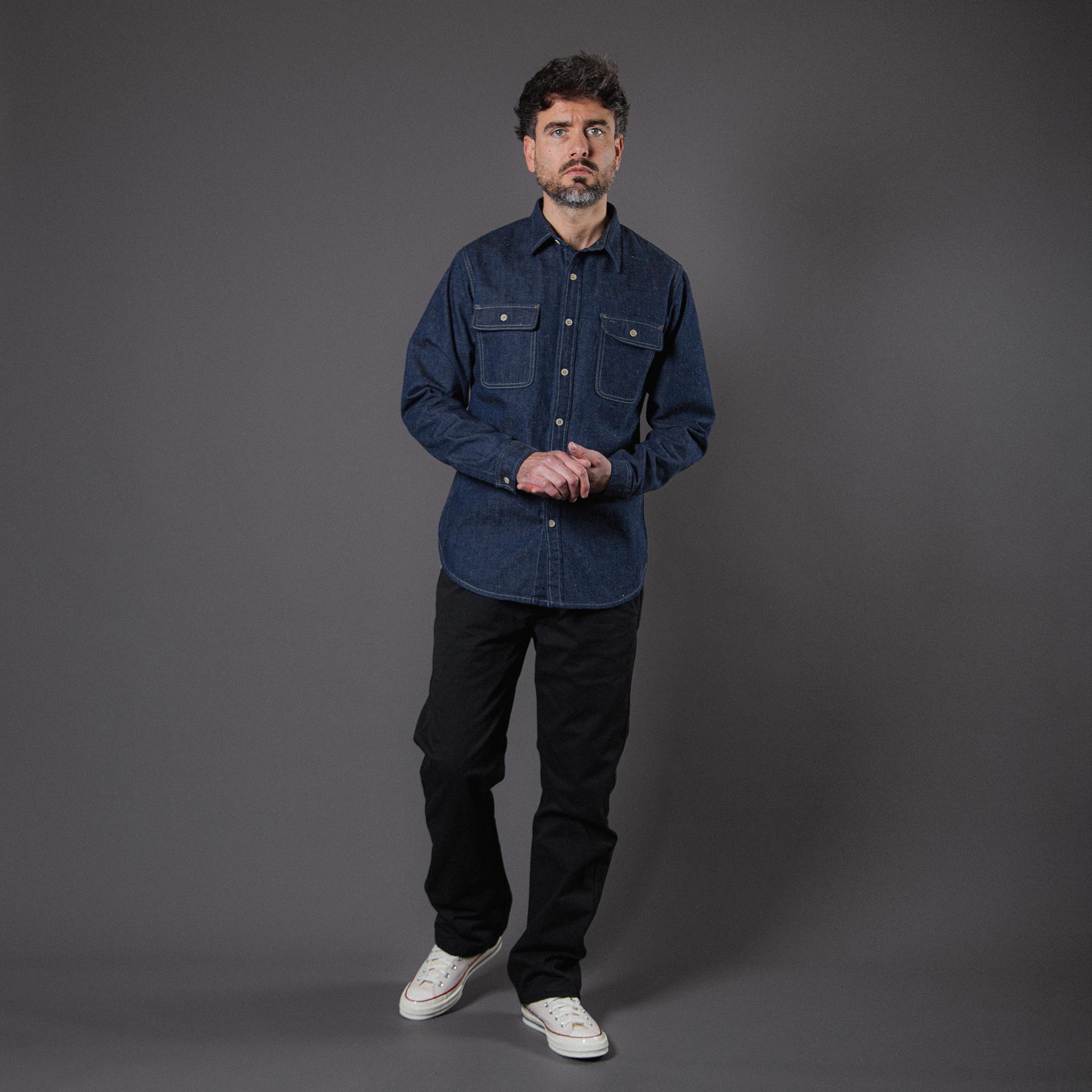 BWS-06 WORKER SHIRT 9.5 oz. union denim | BENZAK – Benzak Denim
