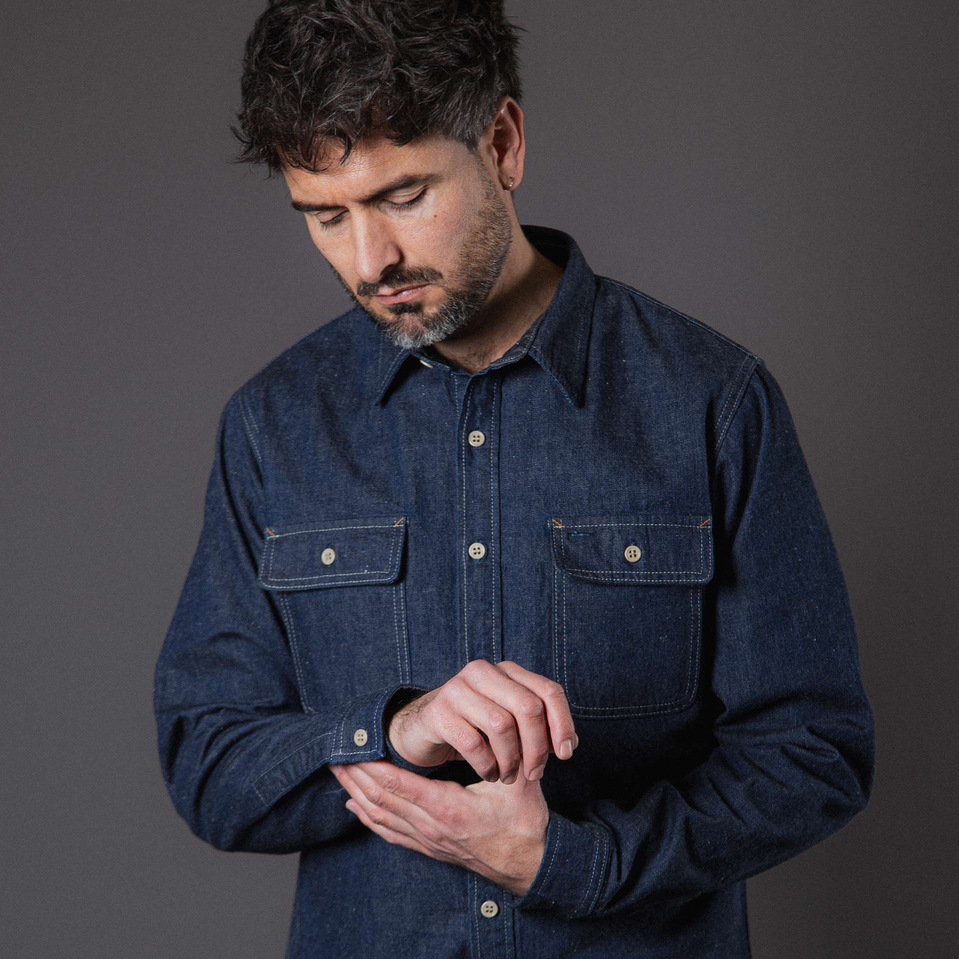BWS-06 WORKER SHIRT 9.5 oz. union denim | BENZAK – Benzak Denim