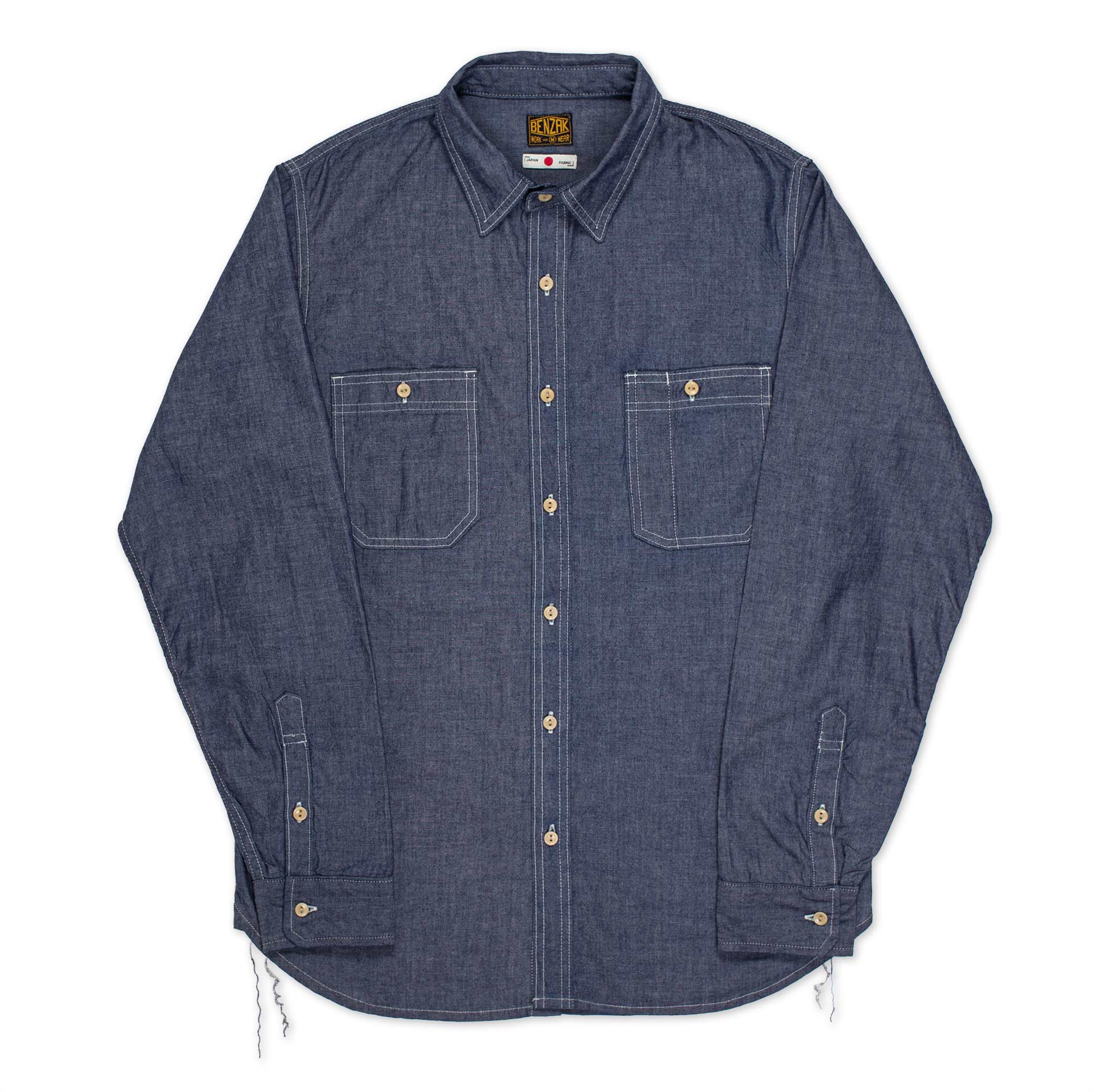 BWS-06 WORKER SHIRT 5 oz. dark indigo chambray | BENZAK – Benzak