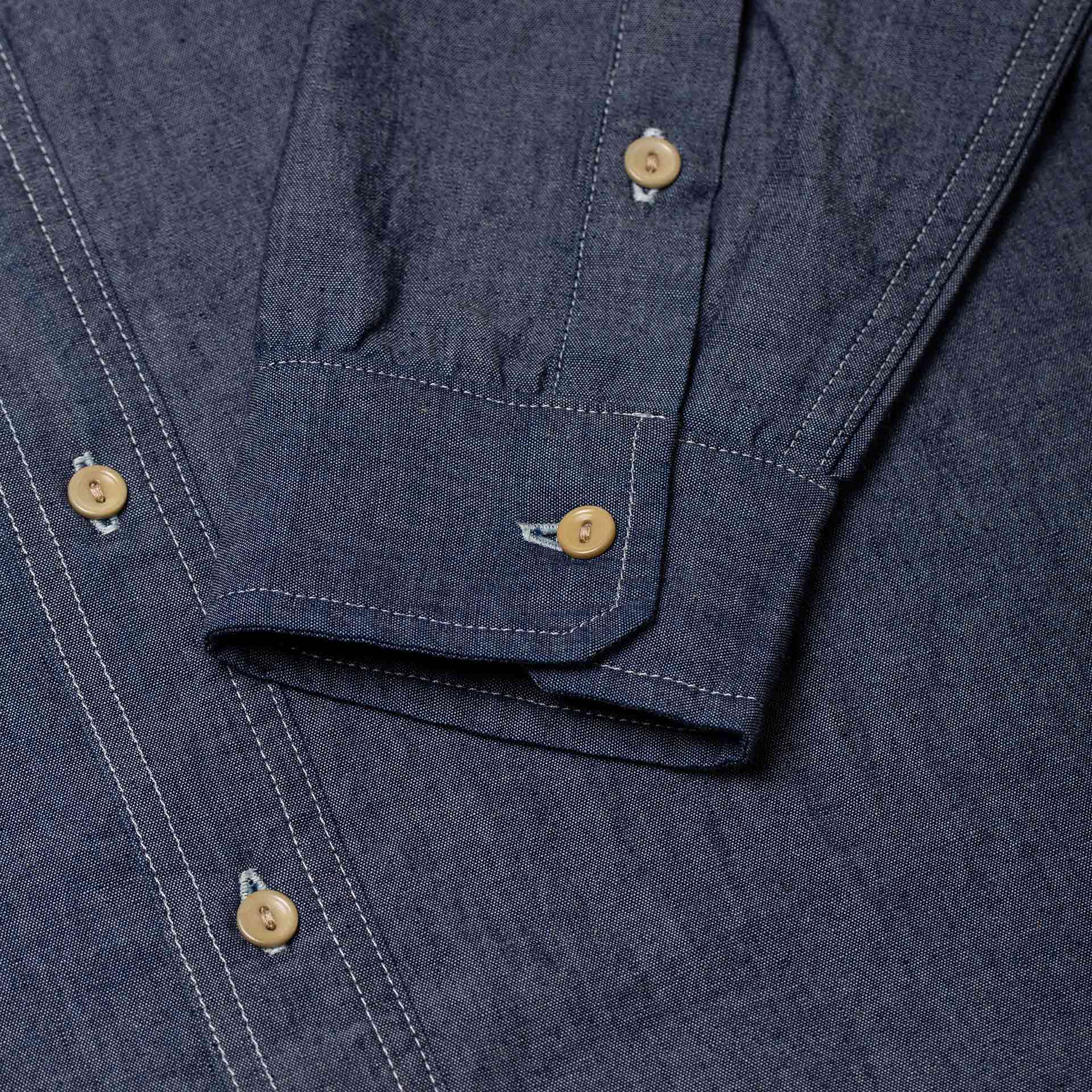 BWS-06 WORKER SHIRT 5 oz. dark indigo chambray | BENZAK – Benzak