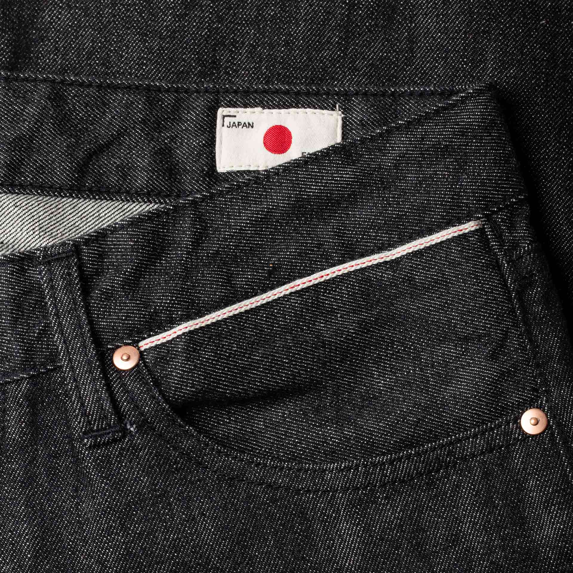 B-04 RELAXED TAPERED 14 selvedge colour denim black BENZAK