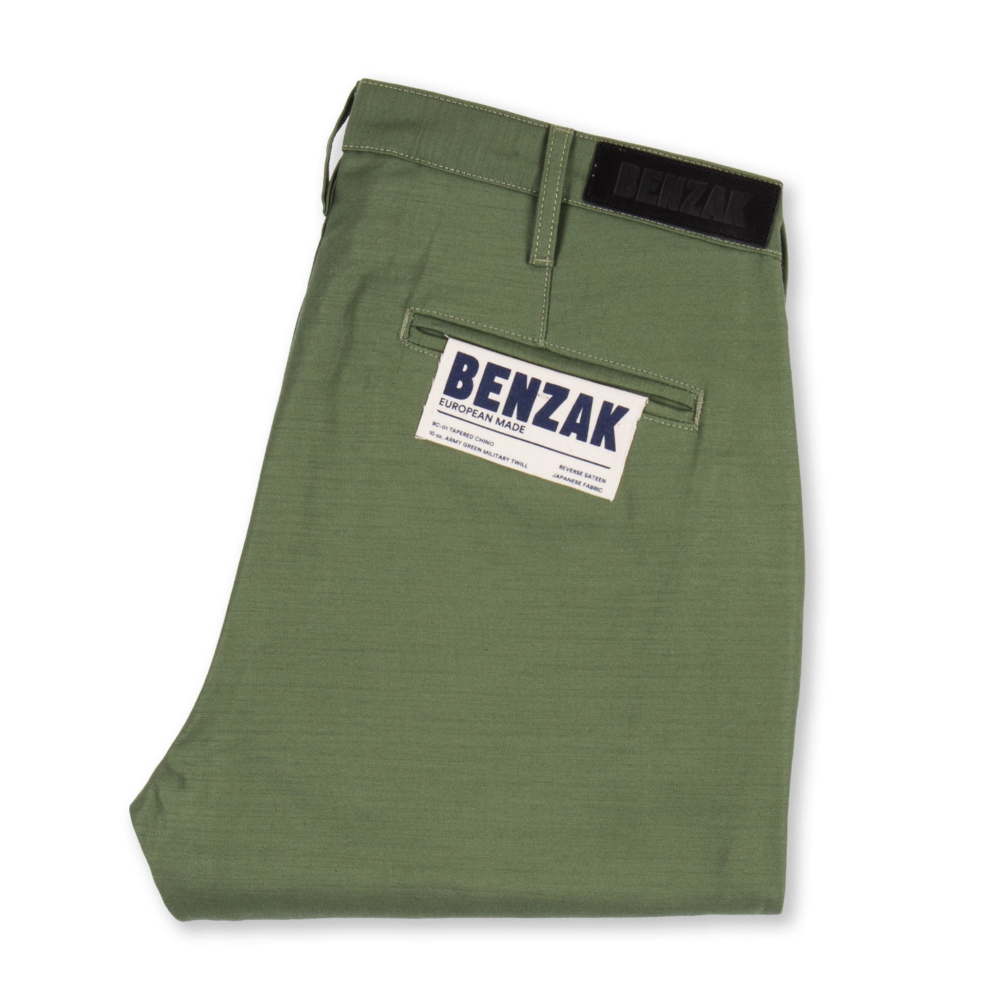 BC-01 TAPERED CHINO 10 oz. army green military twill