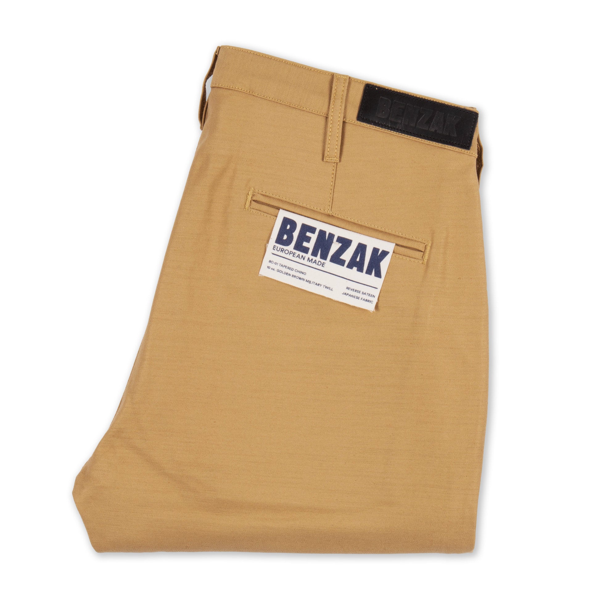 BC-01 TAPERED CHINO 10 oz. golden brown military twill | BENZAK