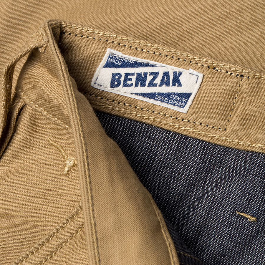 men's tapered fit chino | sateen | BC-01 TAPERED CHINO 10 oz. golden brown military twill | benzak | casual style