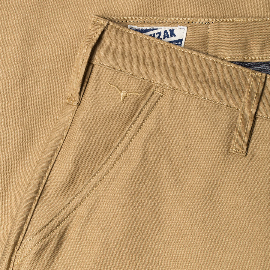 men's tapered fit chino | sateen | BC-01 TAPERED CHINO 10 oz. golden brown military twill | benzak | branding